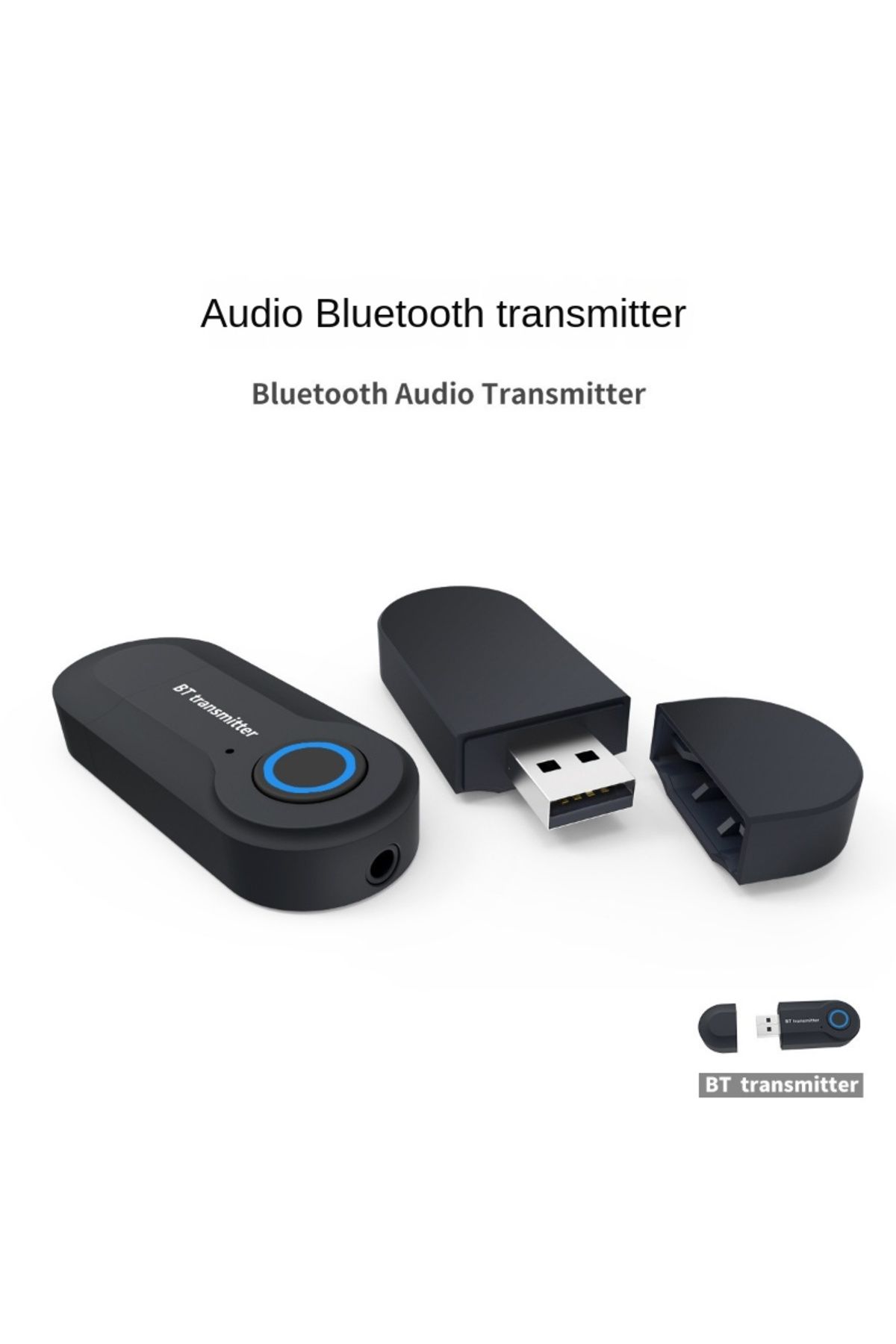Choice-Black Usb Bluetooth Transmitter Audio Adapter Tv Computer Bluetooth Audio Transmitter 3.5mm Audio Ad 4