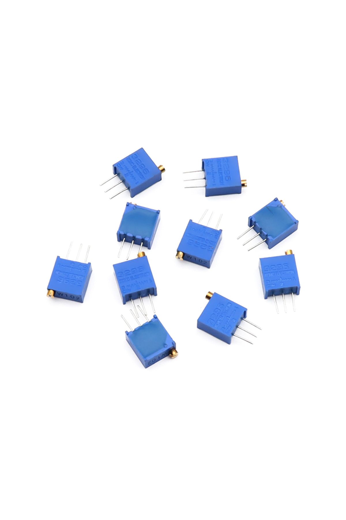 Choice-10k Ohm 10pcs 3296w Potentiometer Precision Adjustable Resistance Multi-turn Trimming 1k 2k 5k 10k 1 7