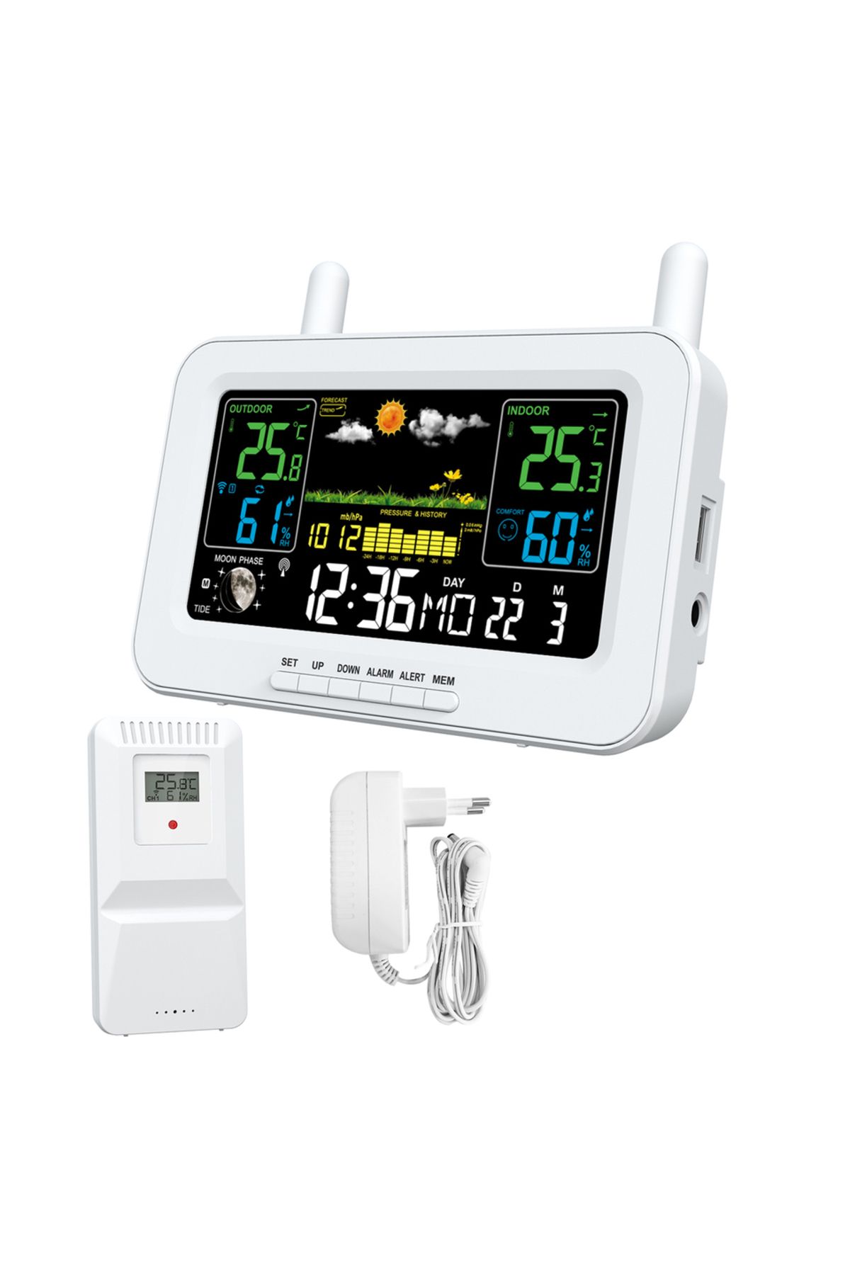 Choice-Smart Weather Station Usb Output Thermometers And Hygrometers Temperature Humidity Meter Weather ... 6