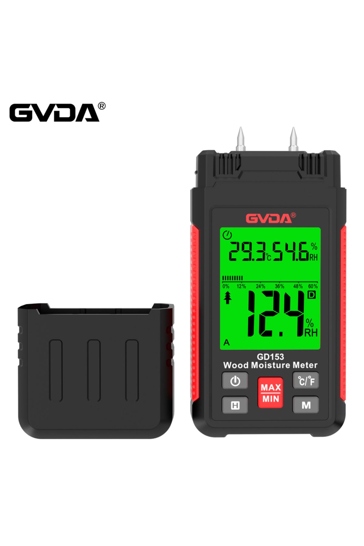 GVDA-Digital Wood Moisture Meter Wood Humidity Tester Hygrometer Timber Damp Detector LCD Display... 2