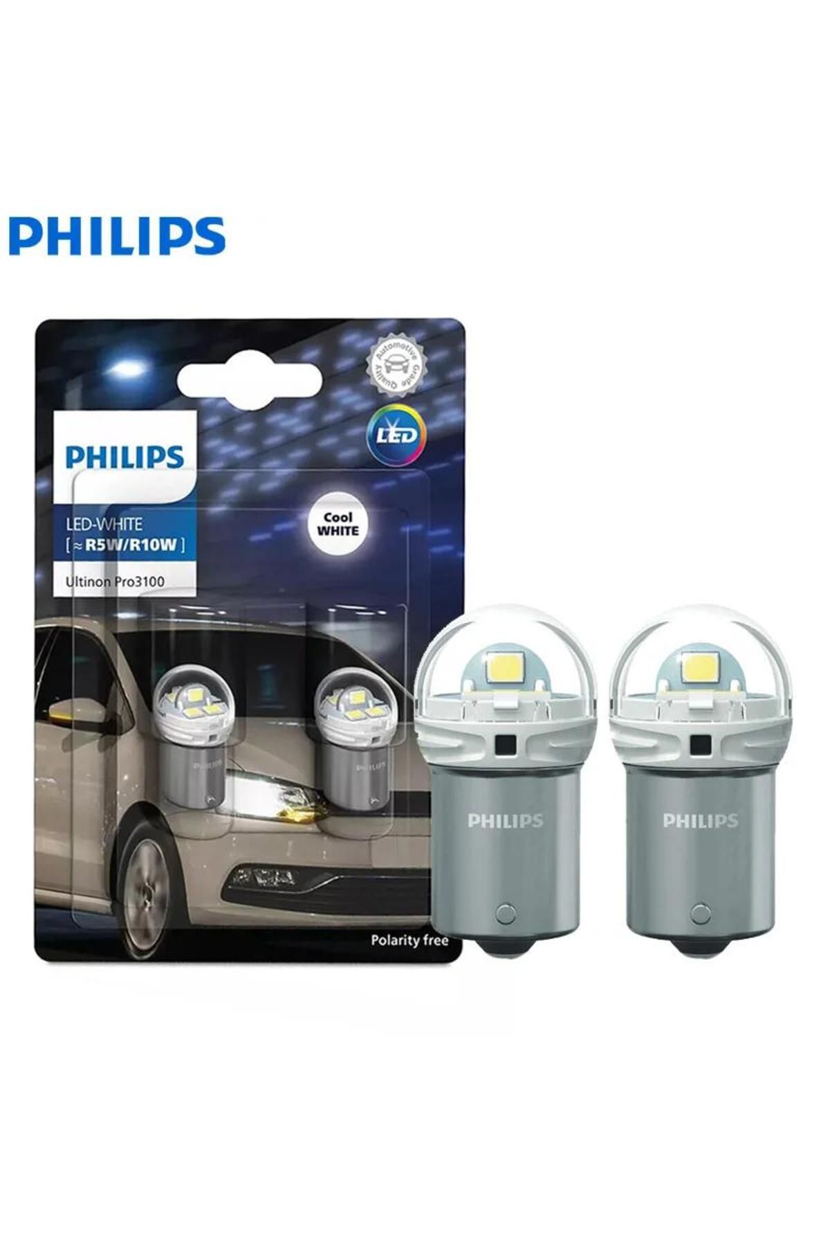 Philips-مصابيح إشارة الانعطاف للسيارة باللون الأحمر والأبيض من Ultinon Pro3100 LED W5W P21/5W W21/5W... 7