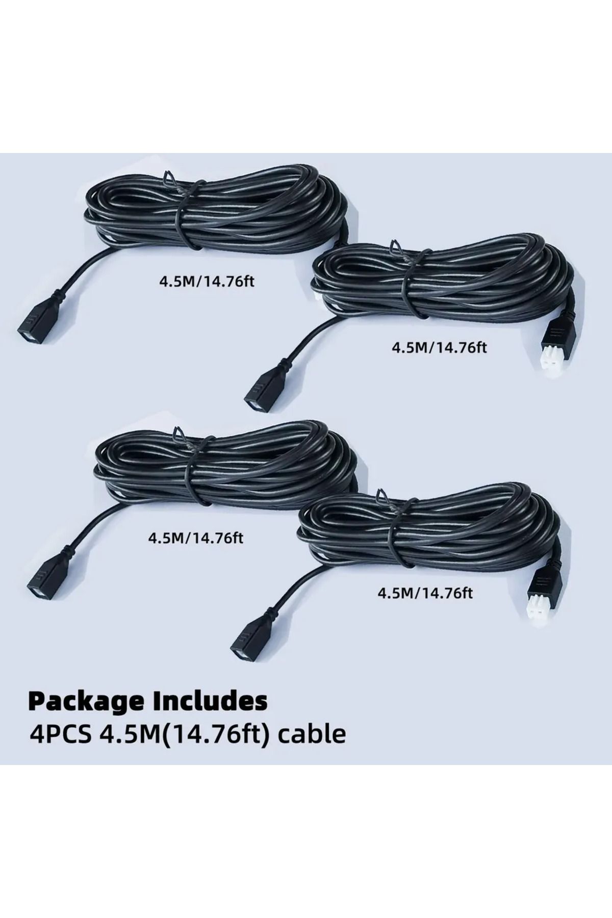 QXNY-4 PCS 2 Pin Parktronic Parking Sensors Extension Cable Cord for Car Reversing Parking Sensor Back... 1