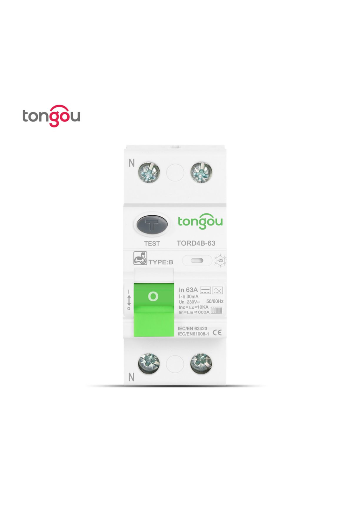 TONGOU-RCD RCCB Type B Earth Leakage Residual Current Circuit Breaker Evse 2P 4P AC 40a 63a 30ma 100ma 3... 2