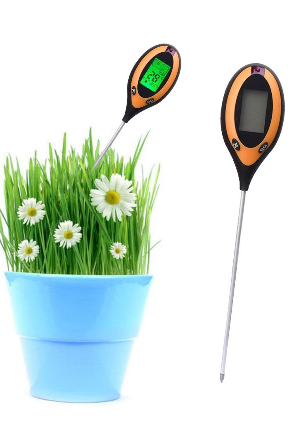 Voktta-Soil Ph Meter X1 Digital 4 In 1 Soil Ph Meter Moisture Monitor Temperature Sunlight Tester For Garde 8