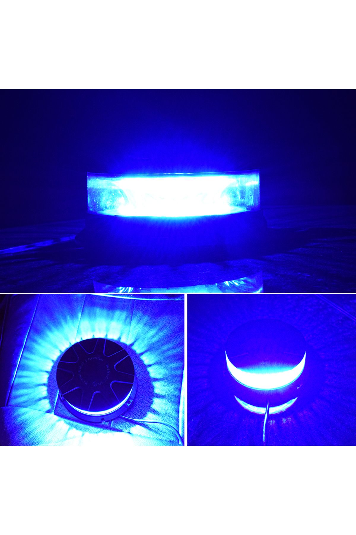 jaln7-LED Lights Beacon Amber Blue Strobe Magnetic Emergency Warning Rooftop Flash Truck Bus Forklift S... 7