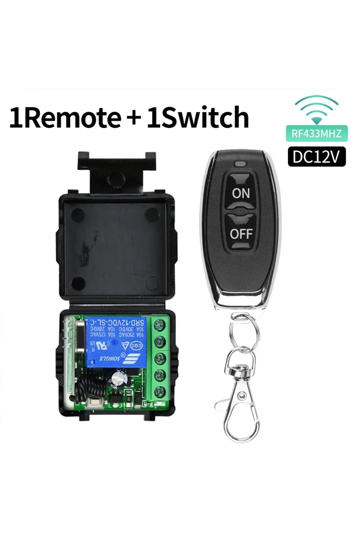 GGBEE-1 مفتاح 1 جهاز تحكم عن بعد لاسلكي Rf433mhz مفتاح إضاءة تيار مستمر 12 فولت 1 قناة 10 أمبير جهاز استقبال مرحل 1
