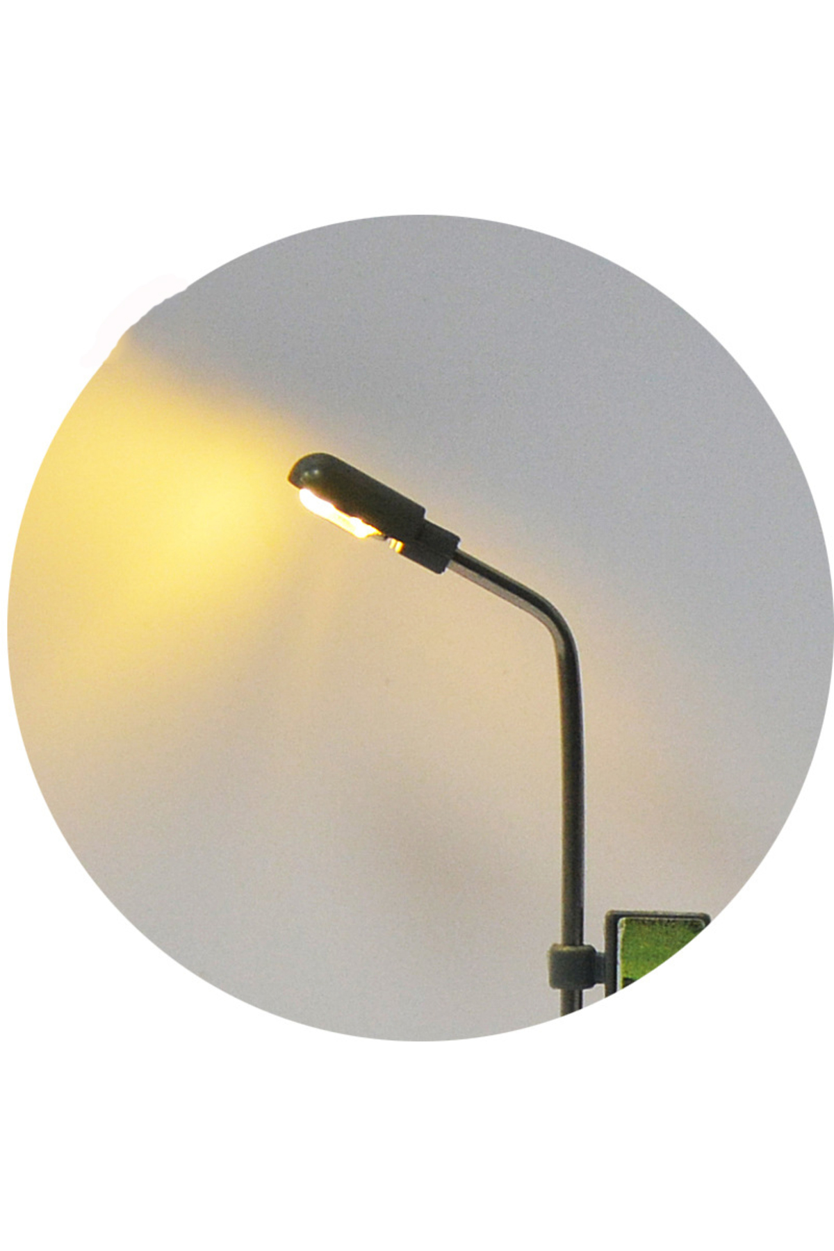 مقیاس ۱۵۰، ۵ عدد چراغ تبلیغاتی مینیاتوری ۳ ولت LED، چراغ خیابانی، پایه چراغ روشن، کیت مدل، ریل‌وا