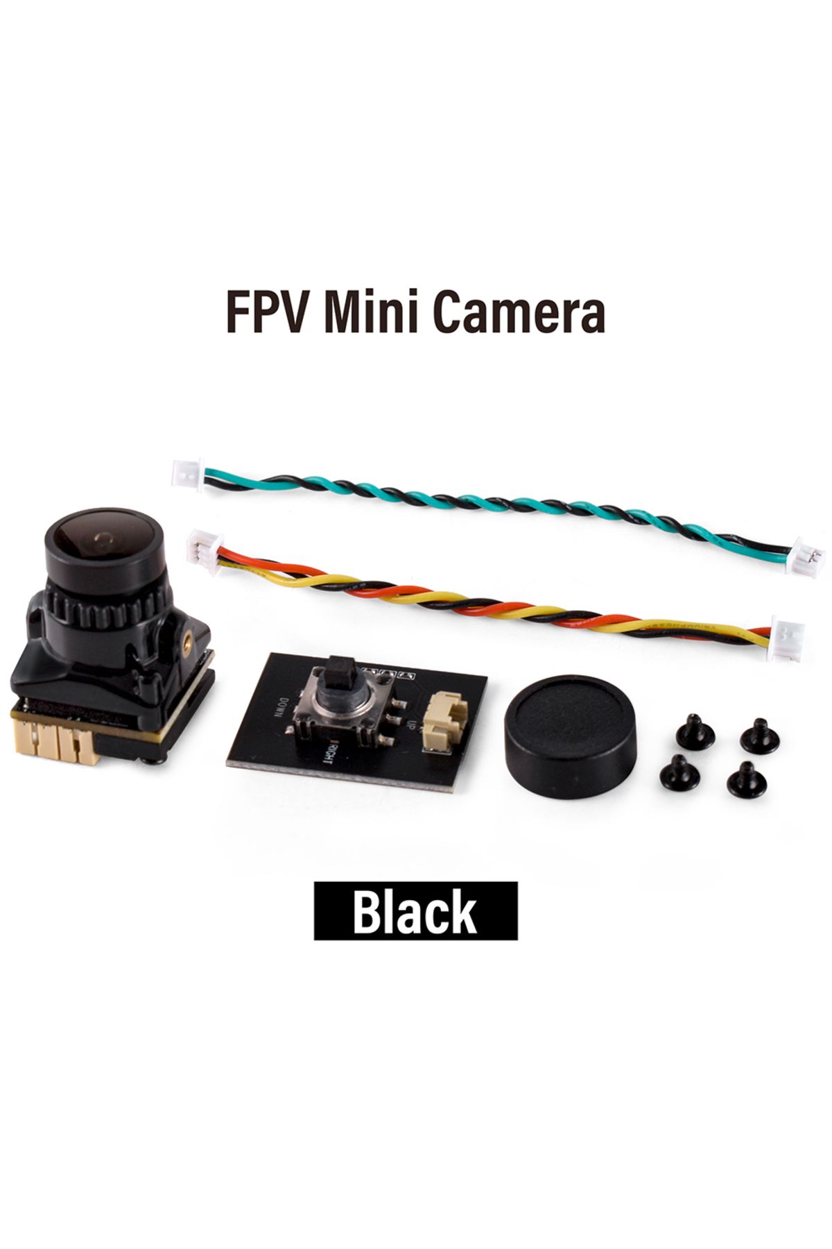 Choice-Black 9imod Fpv Camera 1800tvl 5mp 2.1mm 1/3 Coms Ir Blocked Senso 5v-40v Ntsc/pal With Osd Interna 1