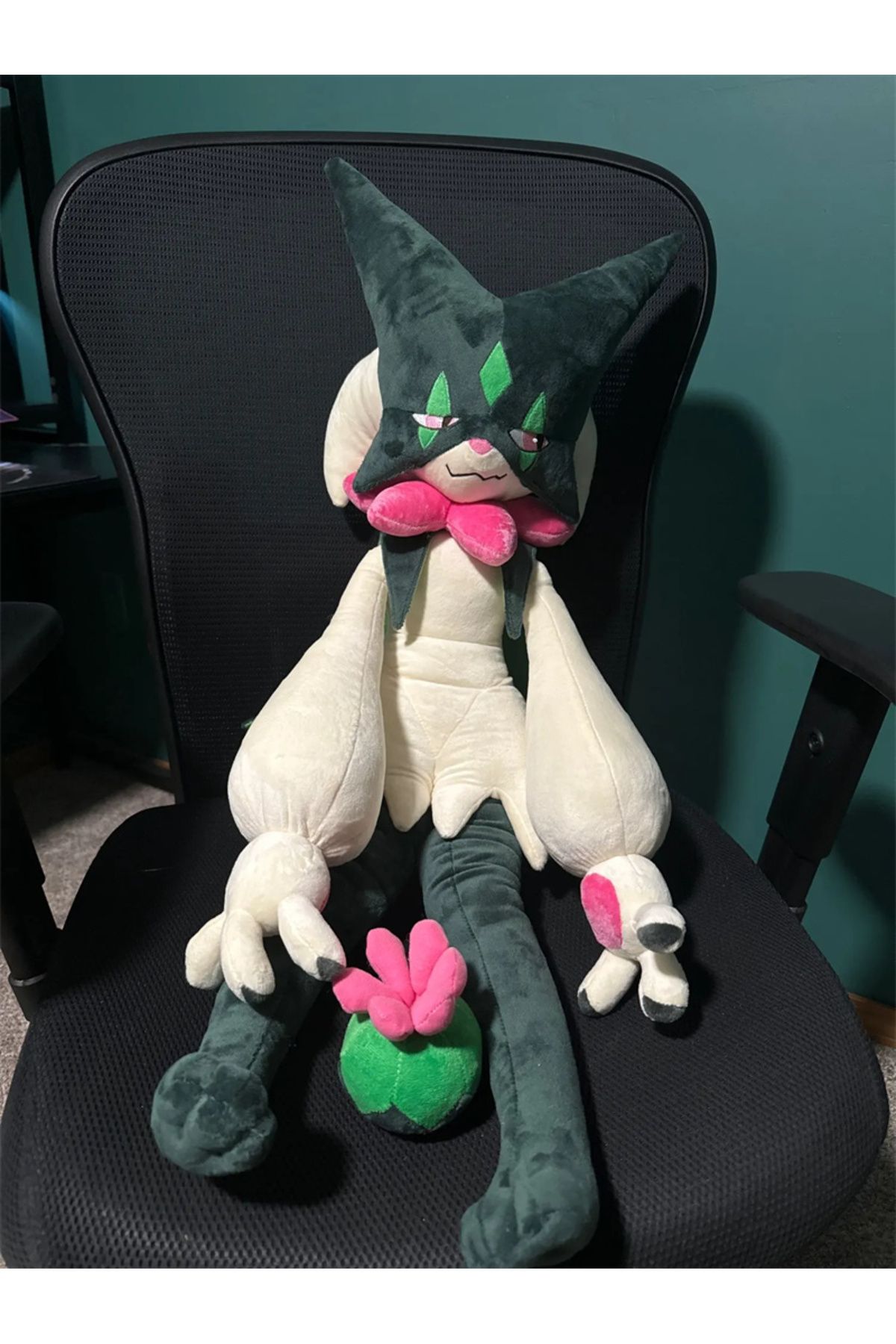 Choice-150cm Giant Pokemon Kawaii Meowscarada Plush Toy Soft Stuffed Animals Doll Throw Pillow Room Deco... 7