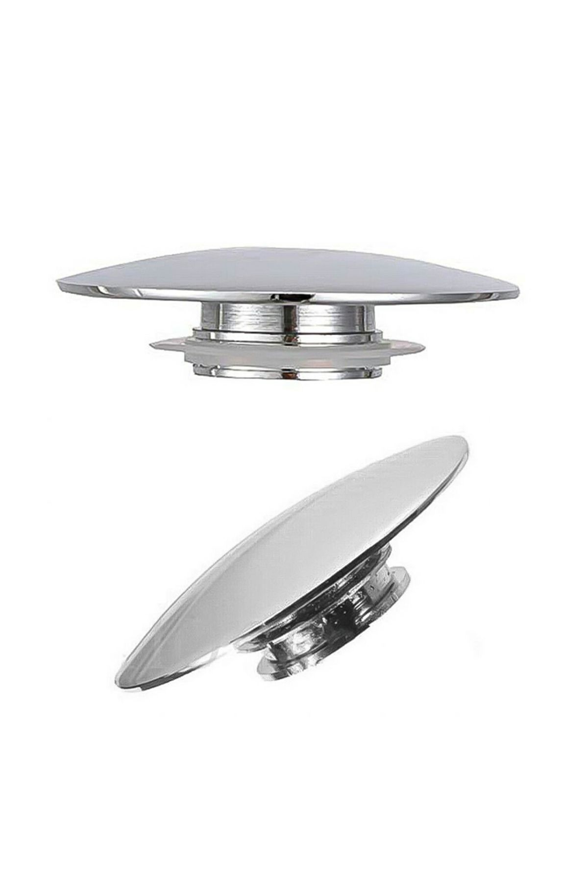 Choice-Basin Waste Sink Plug, Silver Chrome, 66mm PopUp Cap, Click Clack Push Button, Replacement Part F... 2