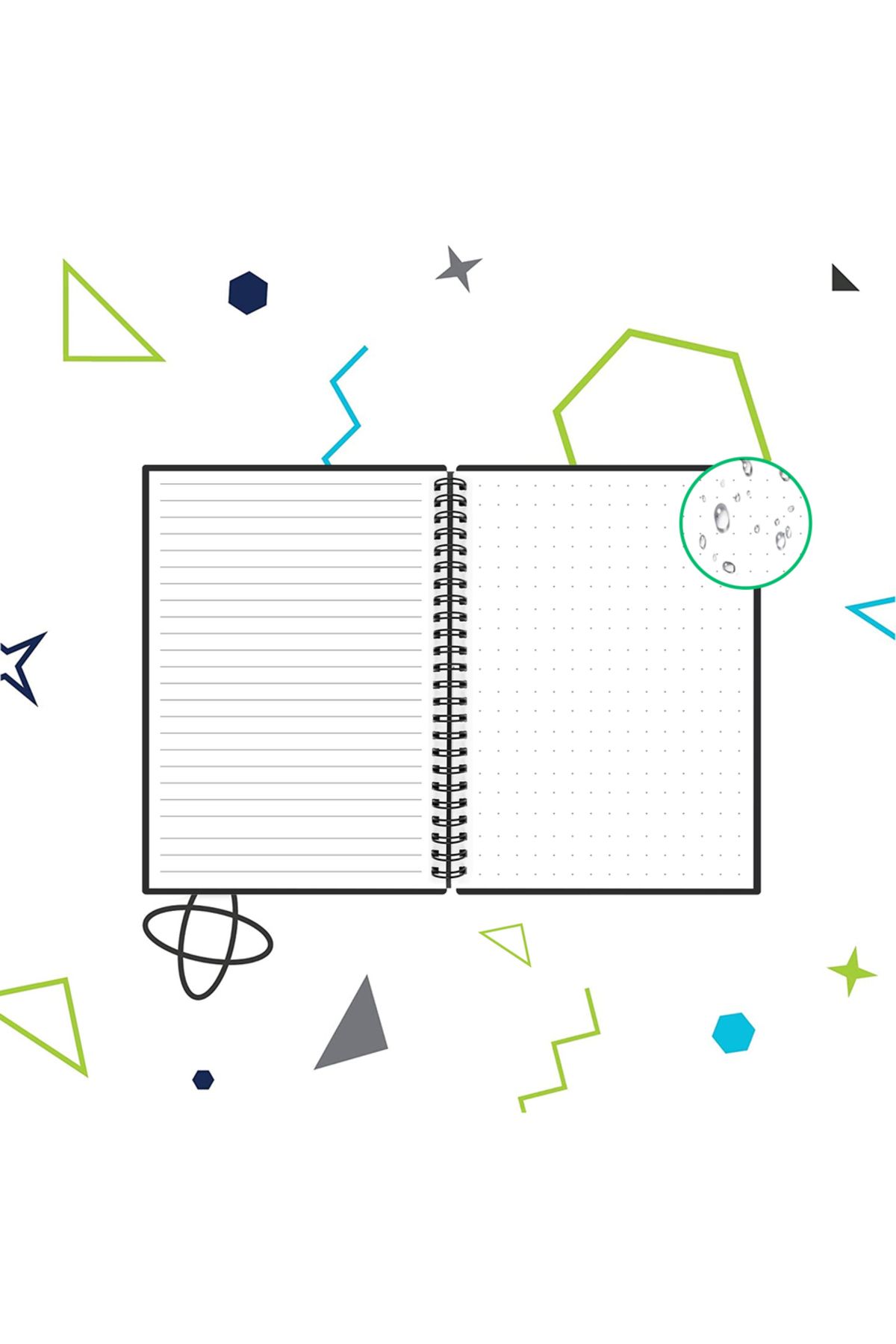 Choice-A4 Black Line And Dot A4 Smart Reusable Erasable Notebook Spiral Notebook Paper Notepad Pocketbook D 1