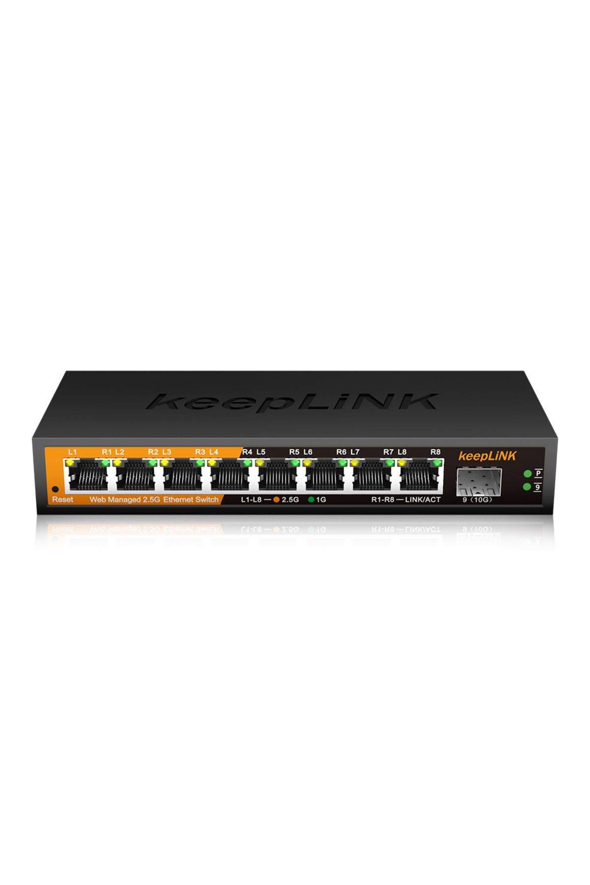 Choice-Switch With Eu Plug Keeplink 9-port Multi-gigabit Managed Ethernet Switch With 8-2.5gb Ports And 1-1 8