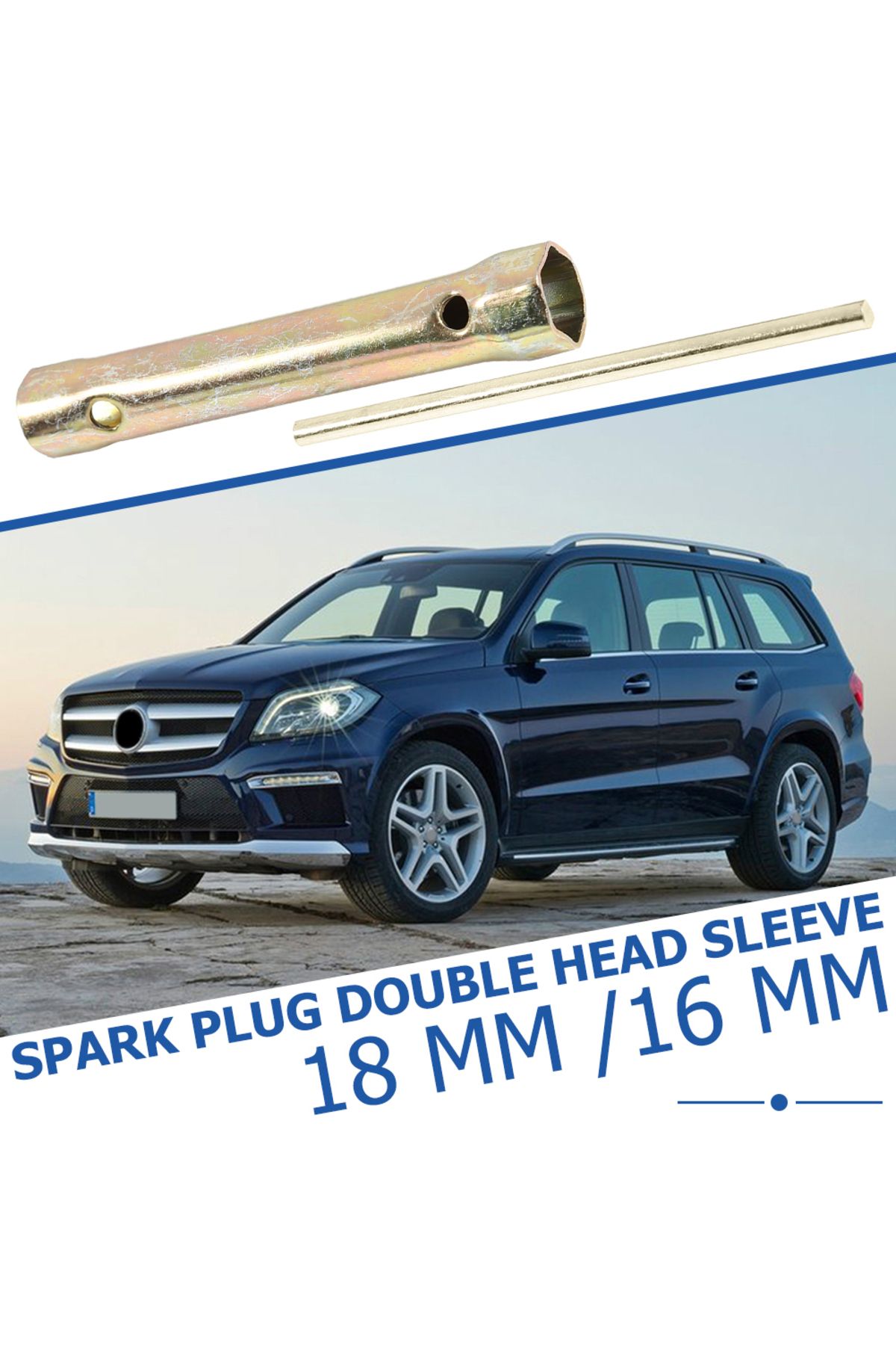 Choice-Double Ended Spark Plug Socket Wrench 16mm/18mm Spanner with Torque Bar HandleTubular Box for All... 3