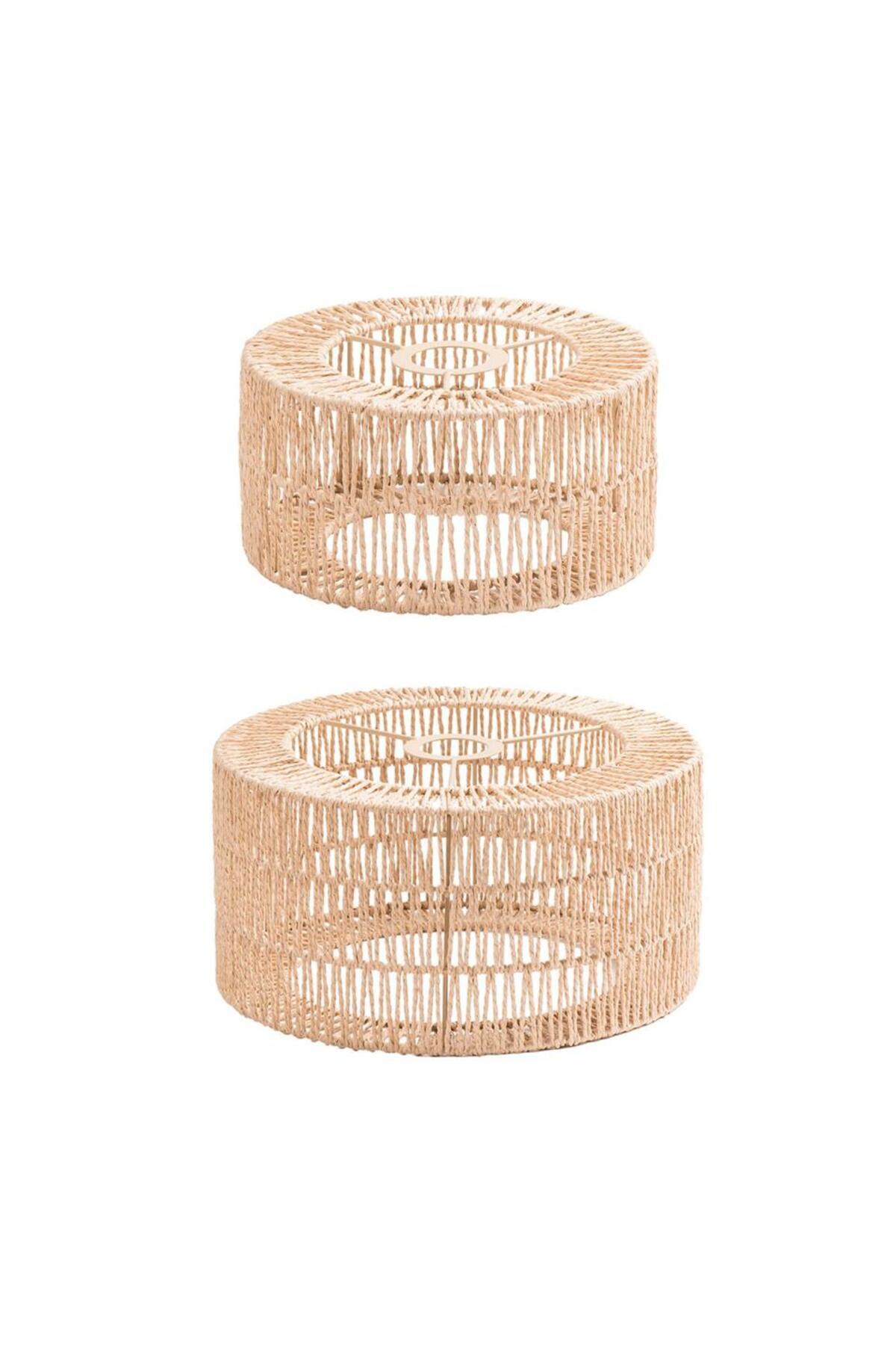 Choice-Large Paper Rope Lampshade Ceiling Light Shade Boho Chandelier Shade Bulb Guard For Restaurant Cafe 2