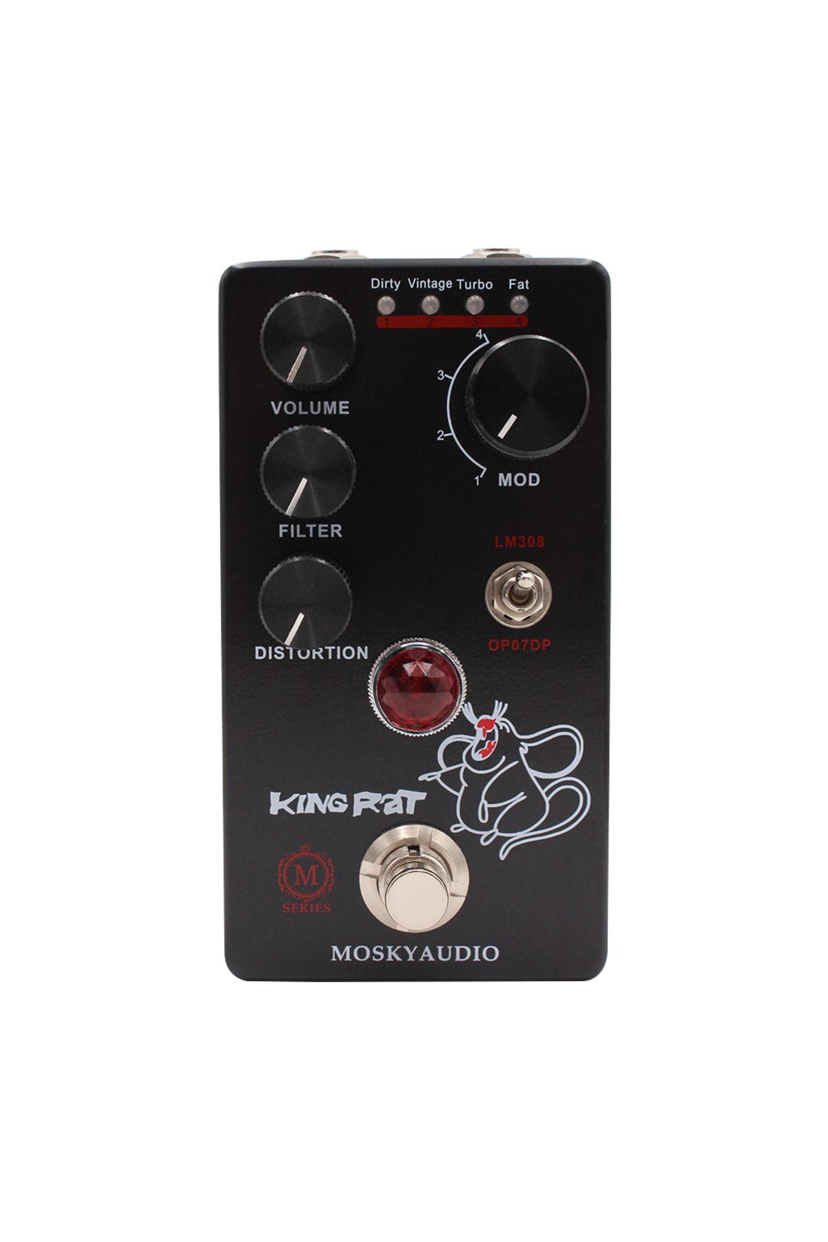 Choice-MOSKY King Rat Guitar Effects Fuzz Distortion Electric Guitar Effects 4 Selector Buttons for Guit... 8