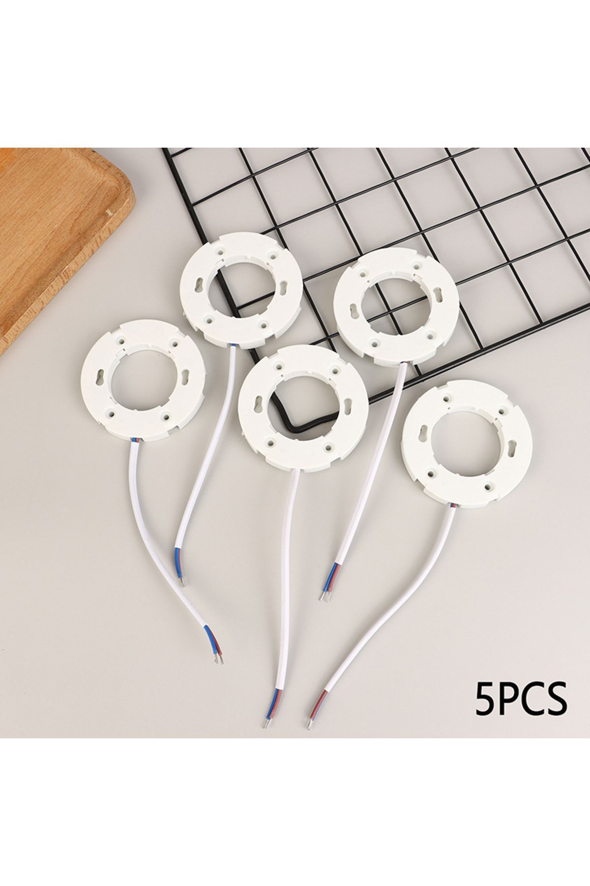 ZLinKJ-5pcs GX53 Base Fitting For GX53 Lamps Fly Leads For LED And CFL GX53 Light Bulb Fitting Ceiling W... 4