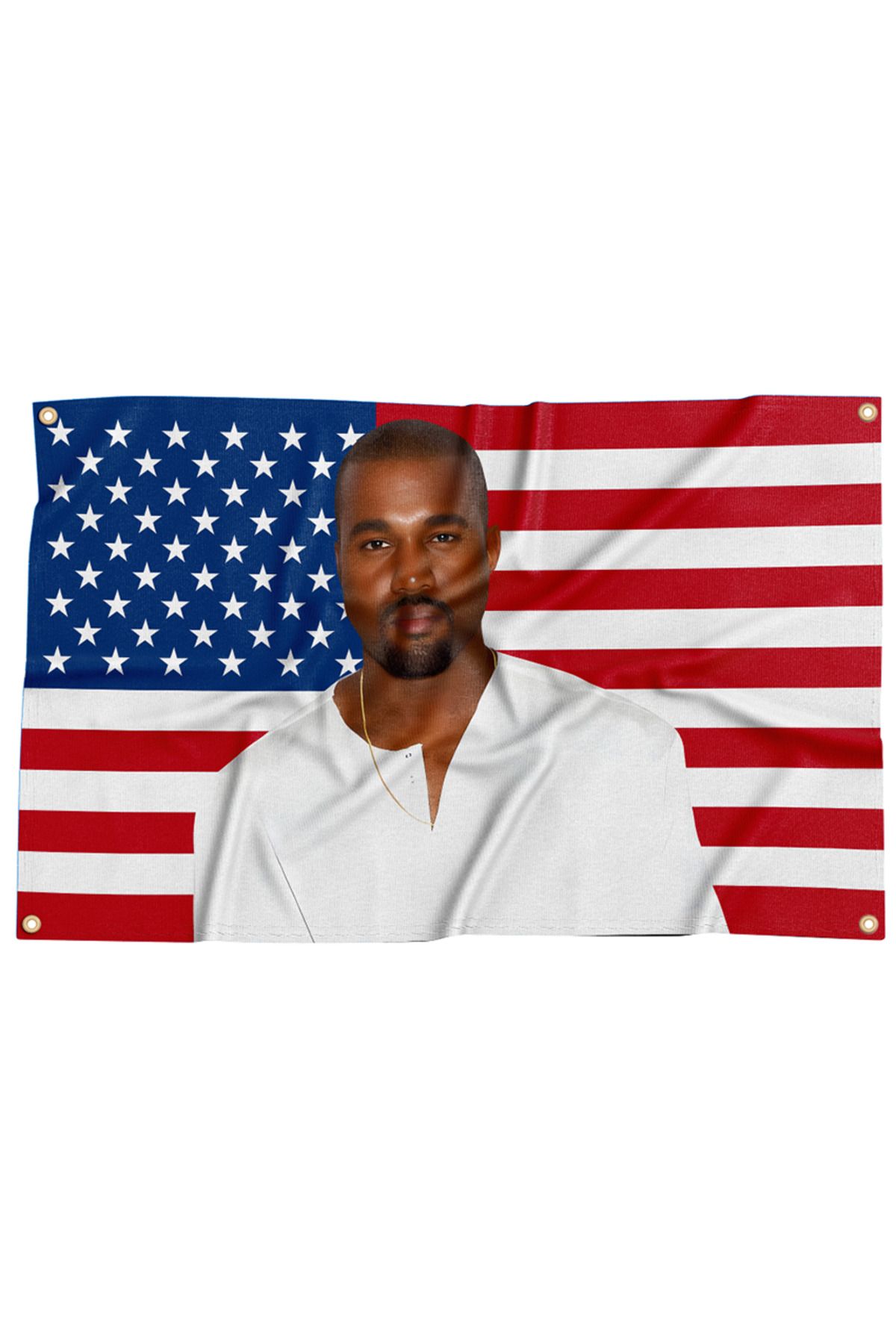 Choice-90 X 150cm Jy002 American Flag Rapper Singer Kanye Tapestry Funny Poster Banner 3x5ft For Decoration 1