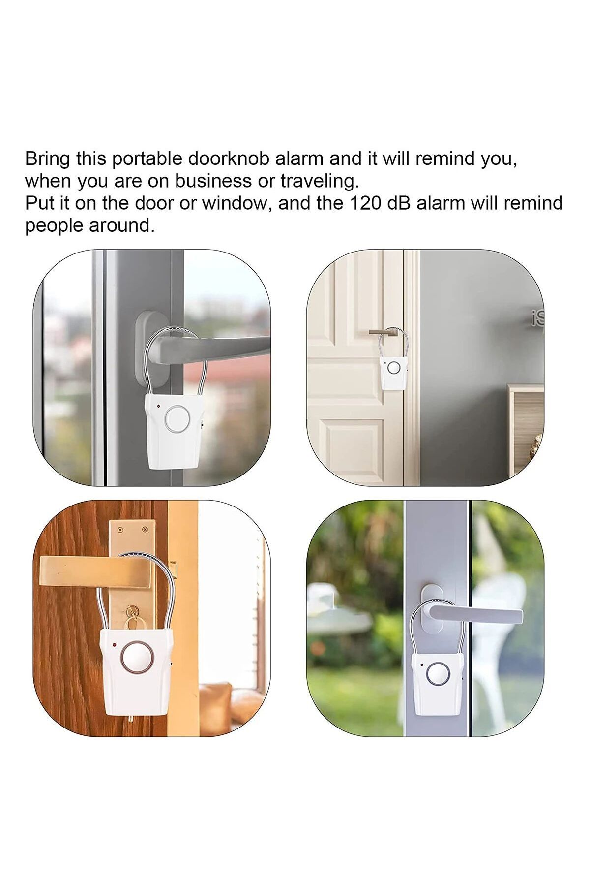 Choice-Door Handle Alarm 110db Door Security Alarm With Adjustable Settings Alarm Equipment Battery Oper... 3