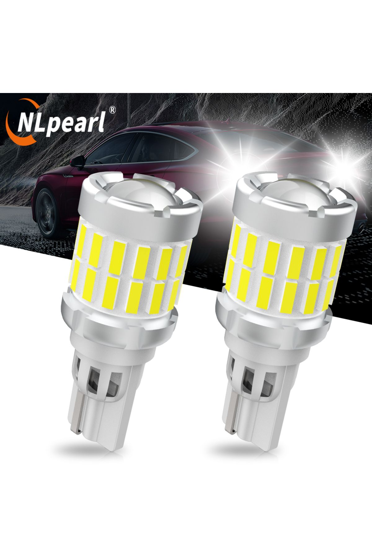 NLpearl-T15 6000k White 2pcs W16w T15 Led Bulb Canbus Error Free Backup Reverse Led 912 921 Bulb 12v 1