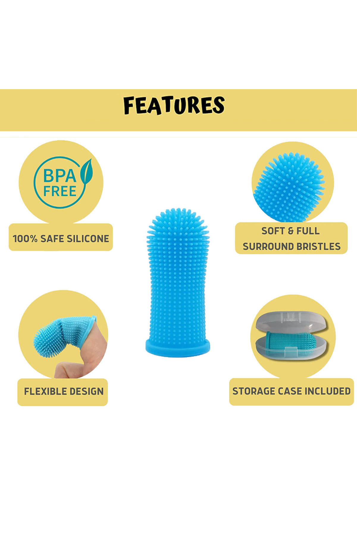 Choice-Dog Super Soft Pet Finger Toothbrush Teeth Cleaning Bad Breath Care Nontoxic Silicone Tooth Brush... 4