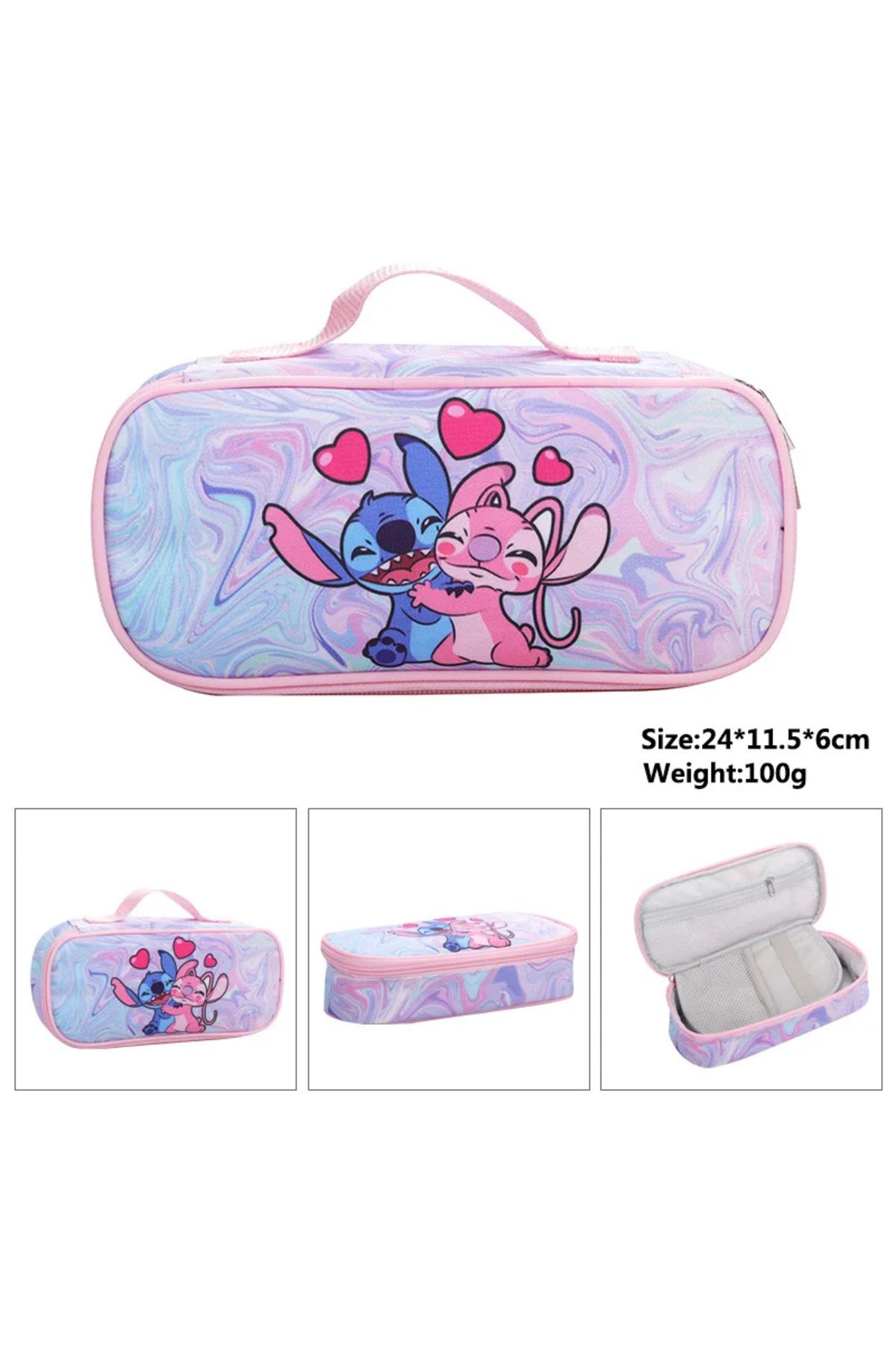 Choice-Pen Case-02 Stitch Primary School Bag Children's Cartoon Boys Girls Anime Kawaii Cartoon School Bag 1