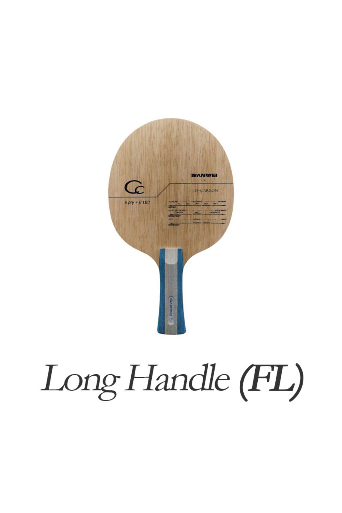 Choice-Long Handle Fl Original Sanwei Cc Carbon Table Tennis Blade Racket Loop Offensive Ping Pong Bat Padd 1