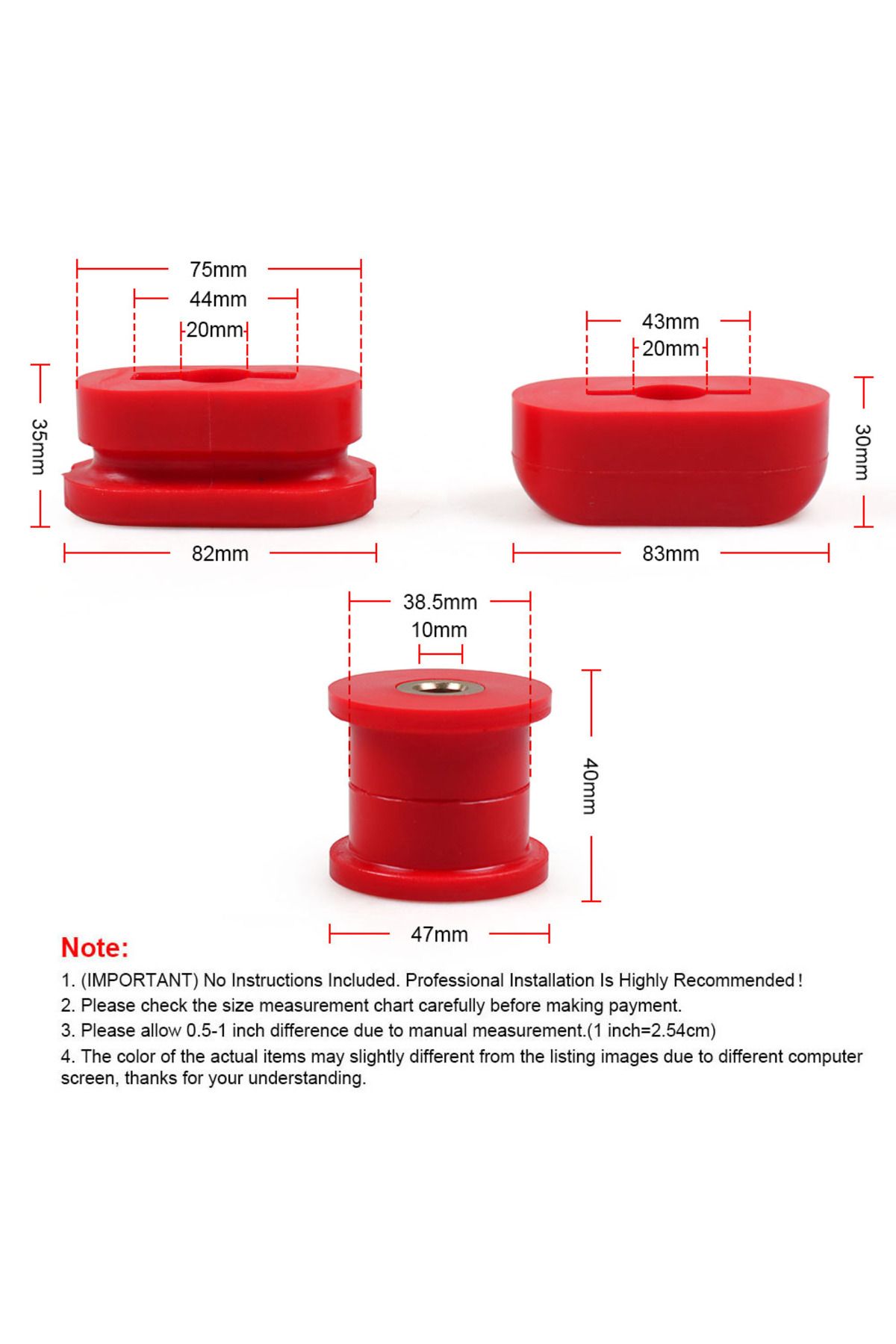Choice-Lower Dogbone Engine Mount Bushing Kit Insert for VW Golf MK4 R32 99-06 For Audi A3 S3 TT For Sea... 4