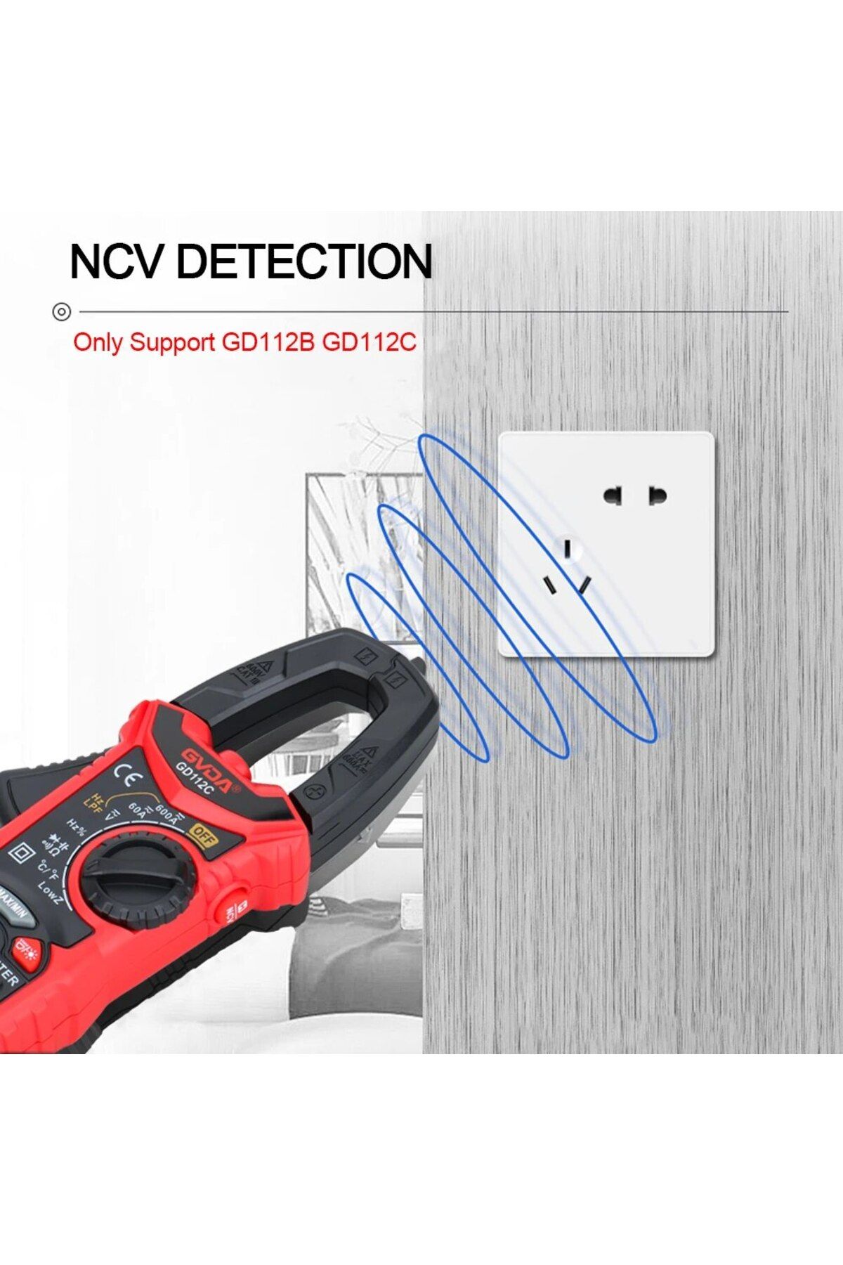 GVDA-Digital Clamp Meter AC DC Current NCV Multimeter Pinza Amperimetrica True RMS Capacitance Oh... 3