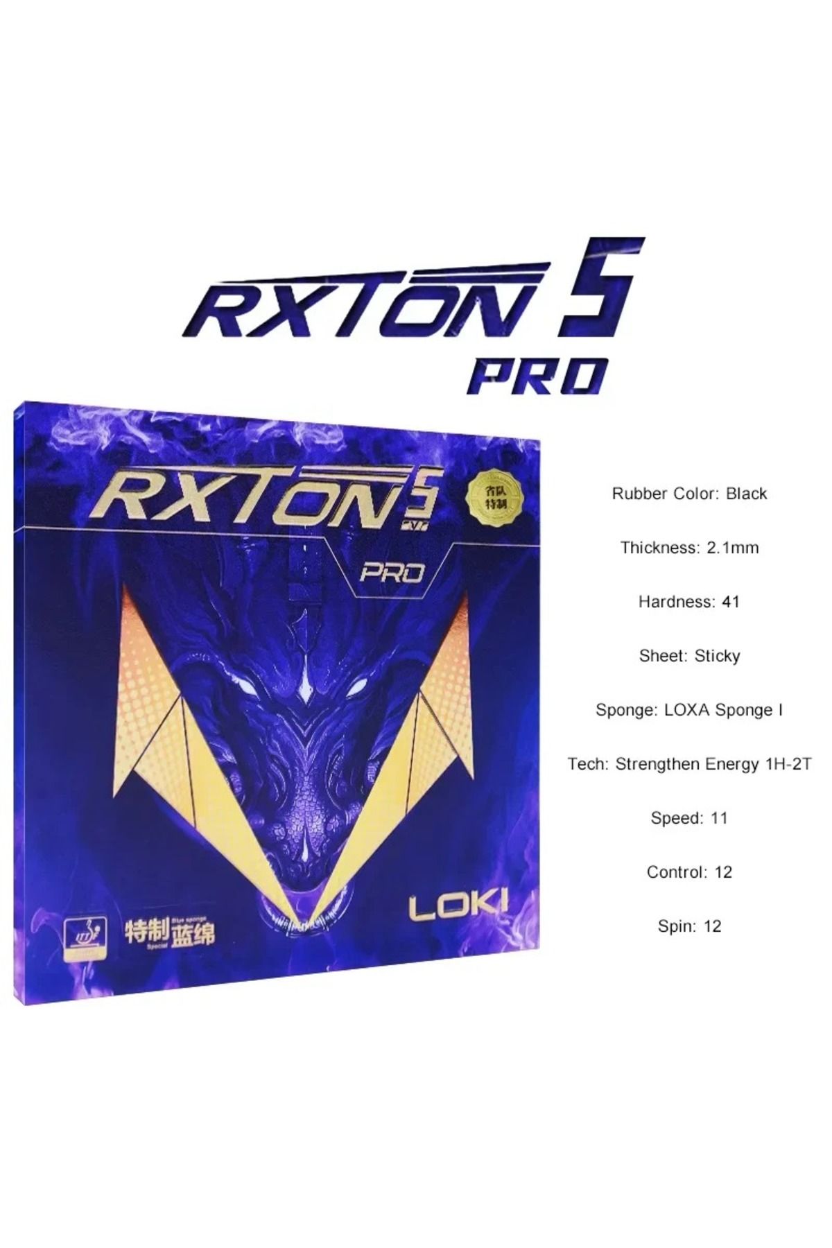 Choice-Black Rxton 5 Pro Loki Rxton 5 Pro Table Tennis Rubber For Racket Sticky And Pimples-in Ittf Approve 1