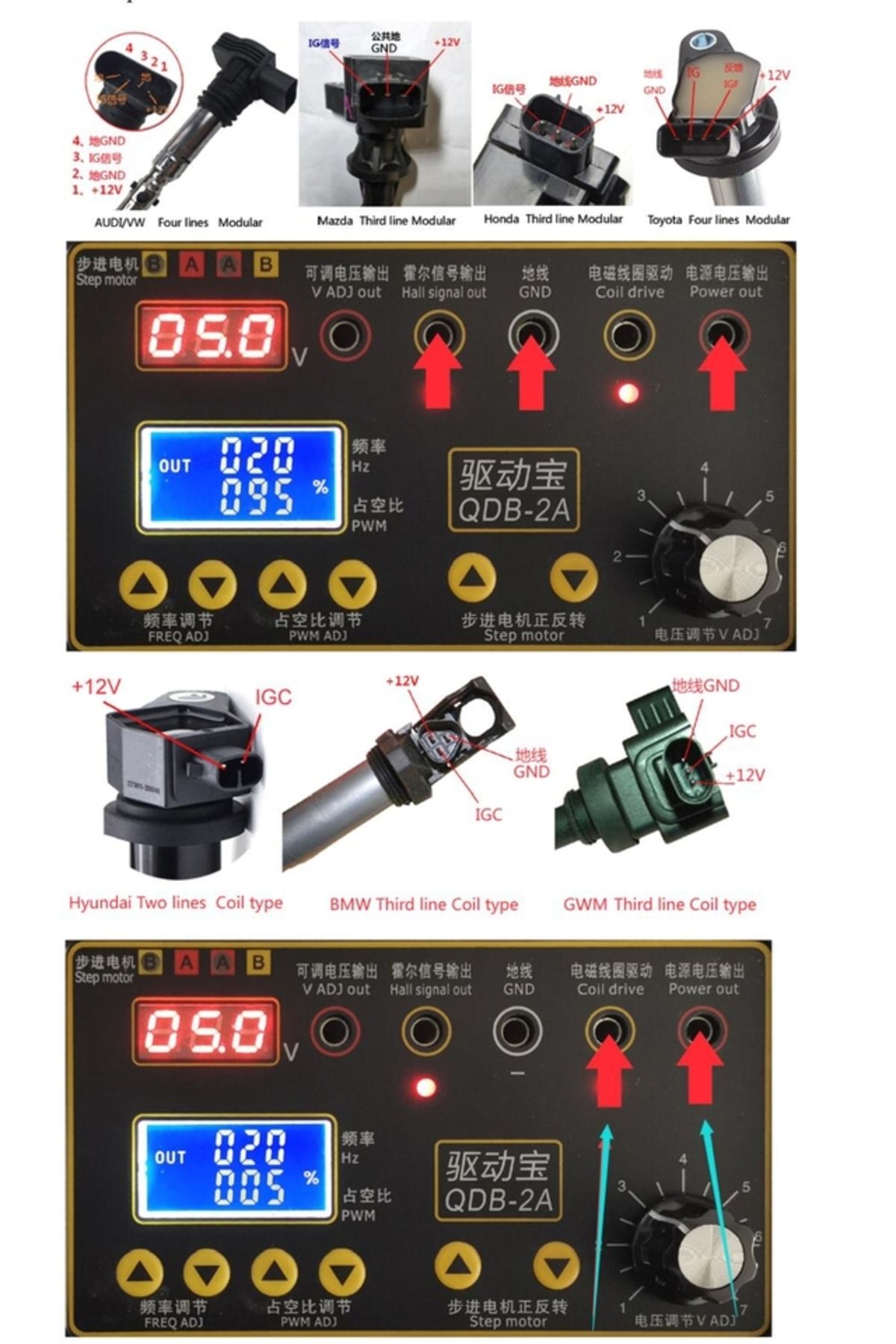 Choice-Upgrade QDB-2A 3A Automobile Ignition Coil Tester Car Idle Stepping Motor Solenoid Valve Injector... 4
