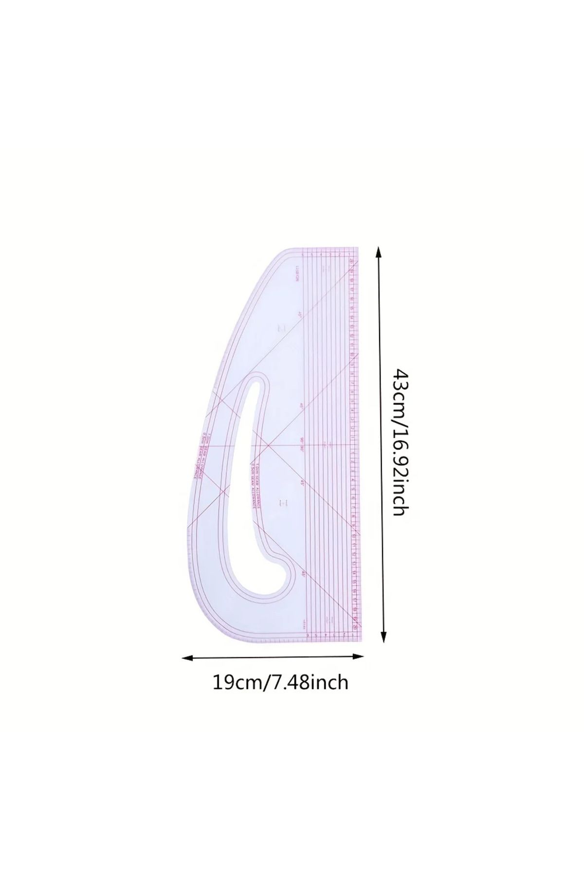 Choice-A 1pc Multi-functional Ruler Put Yardstick Sewing Clothing Ruler Patchwork Sewing Ruler Seam Gauge . 1