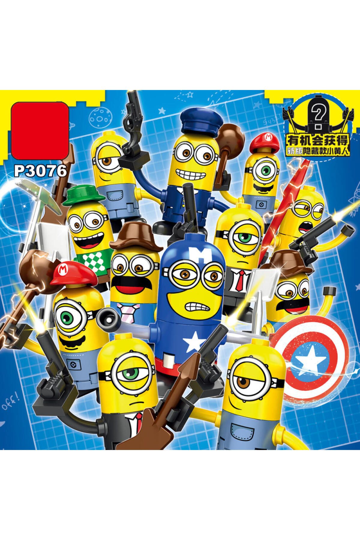 Choice-P3076 Despicable Me Small Particle Doll Building Blocks Cartoon Minions Assembling Educational DI... 1