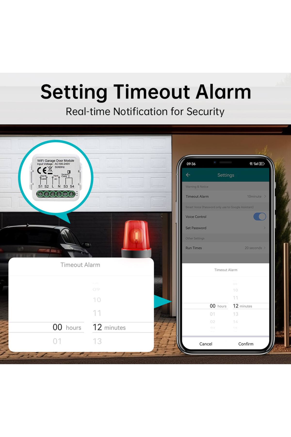 Choice-Tuya Wifi Garage Door Opener Controller Smart Automatic Garage Door Switch App Remote Control For... 5