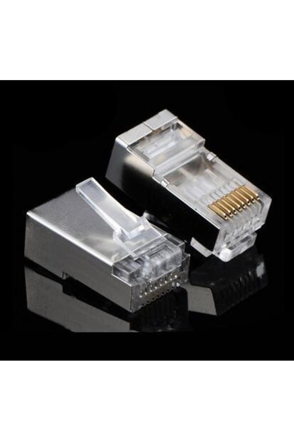 Ninth World-لا شيء 100 قطعة CAT6 100 قطعة/الوحدة درع معدني RJ45 RJ45 8P8C شبكة CAT5 CAT5E CAT6 CAT6A قابس معياري C 6
