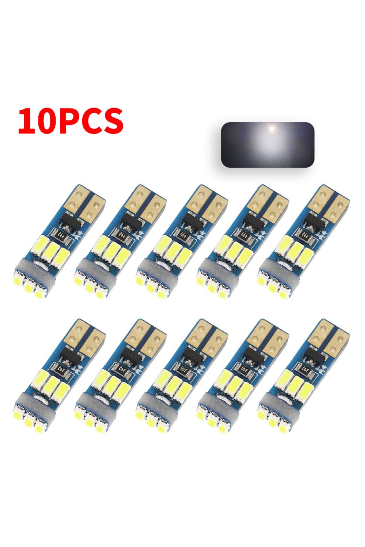 AMSYD-10Pcs New T5 W3W W1.2W 70 73 74 Super Bright LED Bulbs Car Warning Indicator Instrument Cluster L... 7