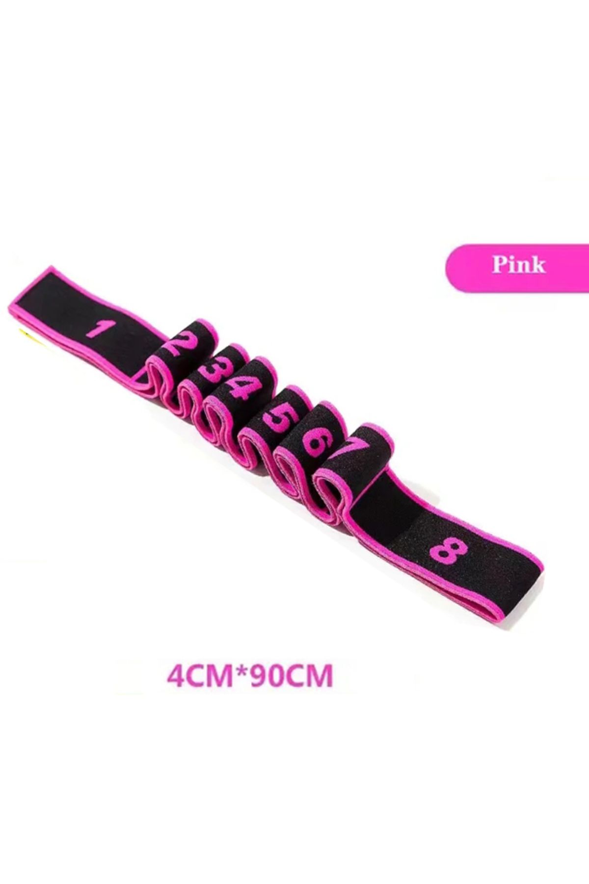 Choice-Pink 4*90cm Yoga Elastic Stretch Belt Fitness Resistance Band Exercise Pull Strap Sports For Pilates 1