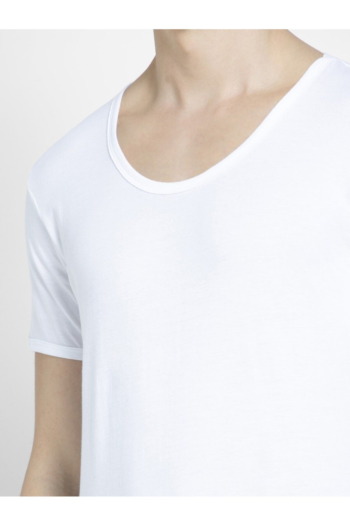 JOCKEY-تي شيرت كلاسيكي عصري مقاس S/S، قطعتين، 8817-02، أبيض 5