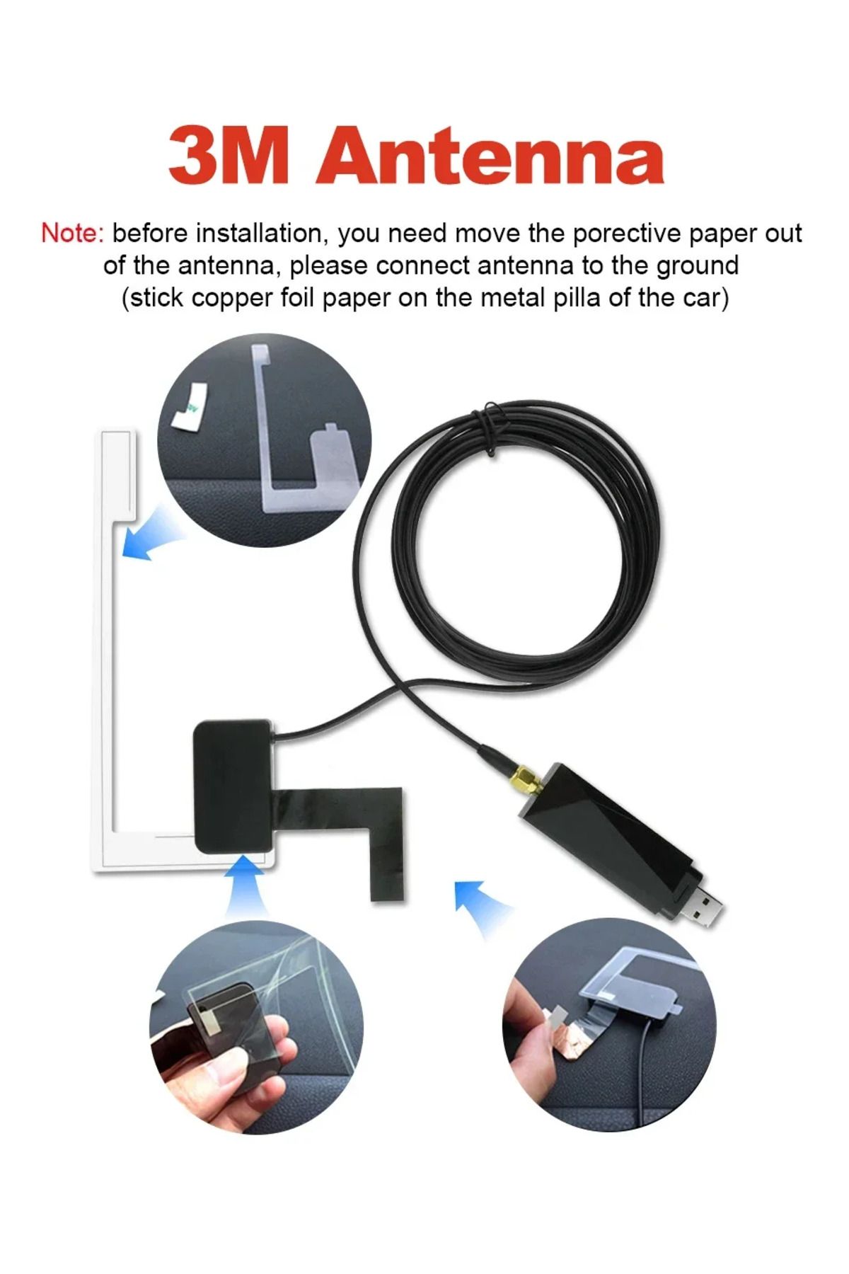 Choice-Dab For Universal Dab Antenna With Usb Adapter Android Car Radio Gps Stereo Receiver Player 3