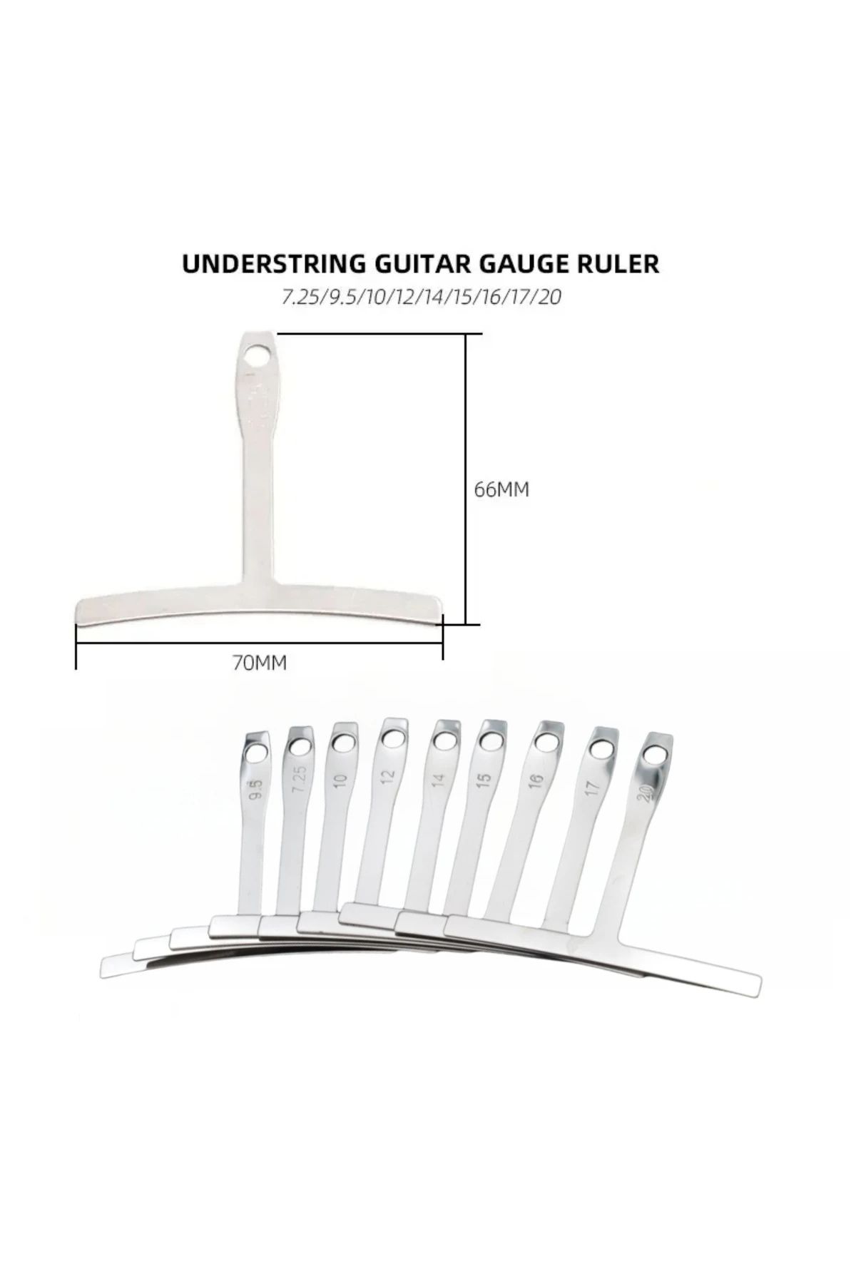 Choice-9 Pcs Guitar Radius Gauge Under String Radius Gauge String Gauges Luthier Tools for Guitar Fretbo... 4
