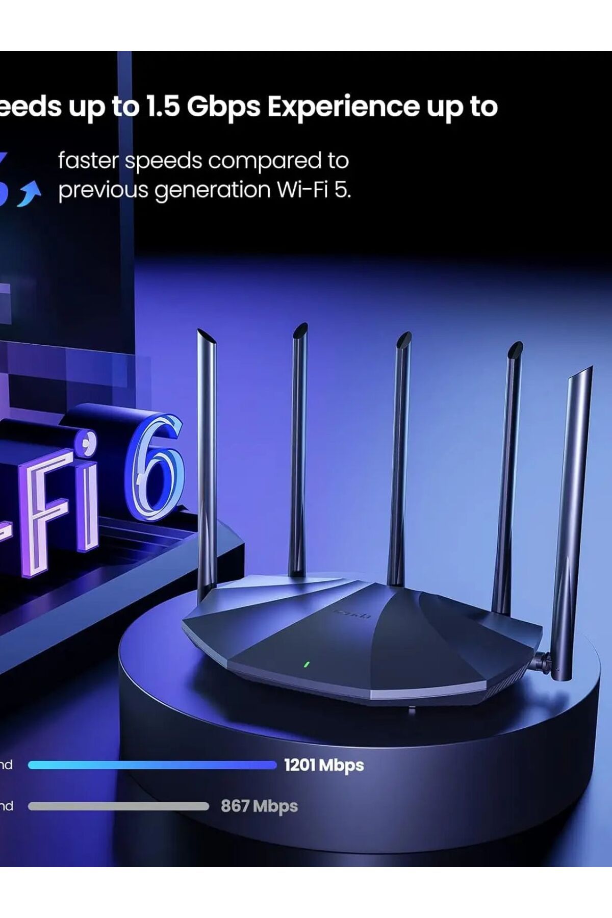 Tenda-WIFI6 Pro Router AX1500 Gigabit Wireless Signal Amplifier 2.4GHz/ 5G Beamforming Parental C... 7