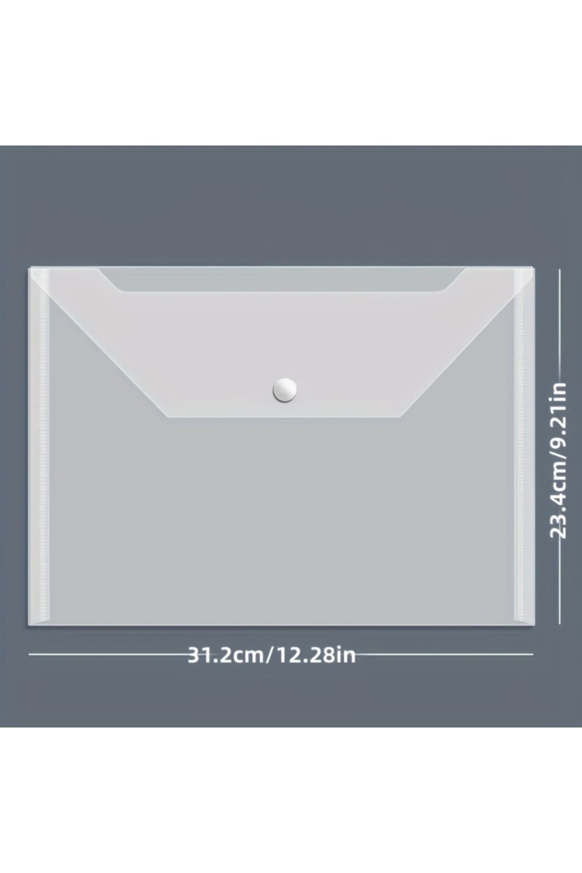 Choice-20 packs, plastic envelope, transparent reusable poly envelope waterproof folder with buttons, A4... 3