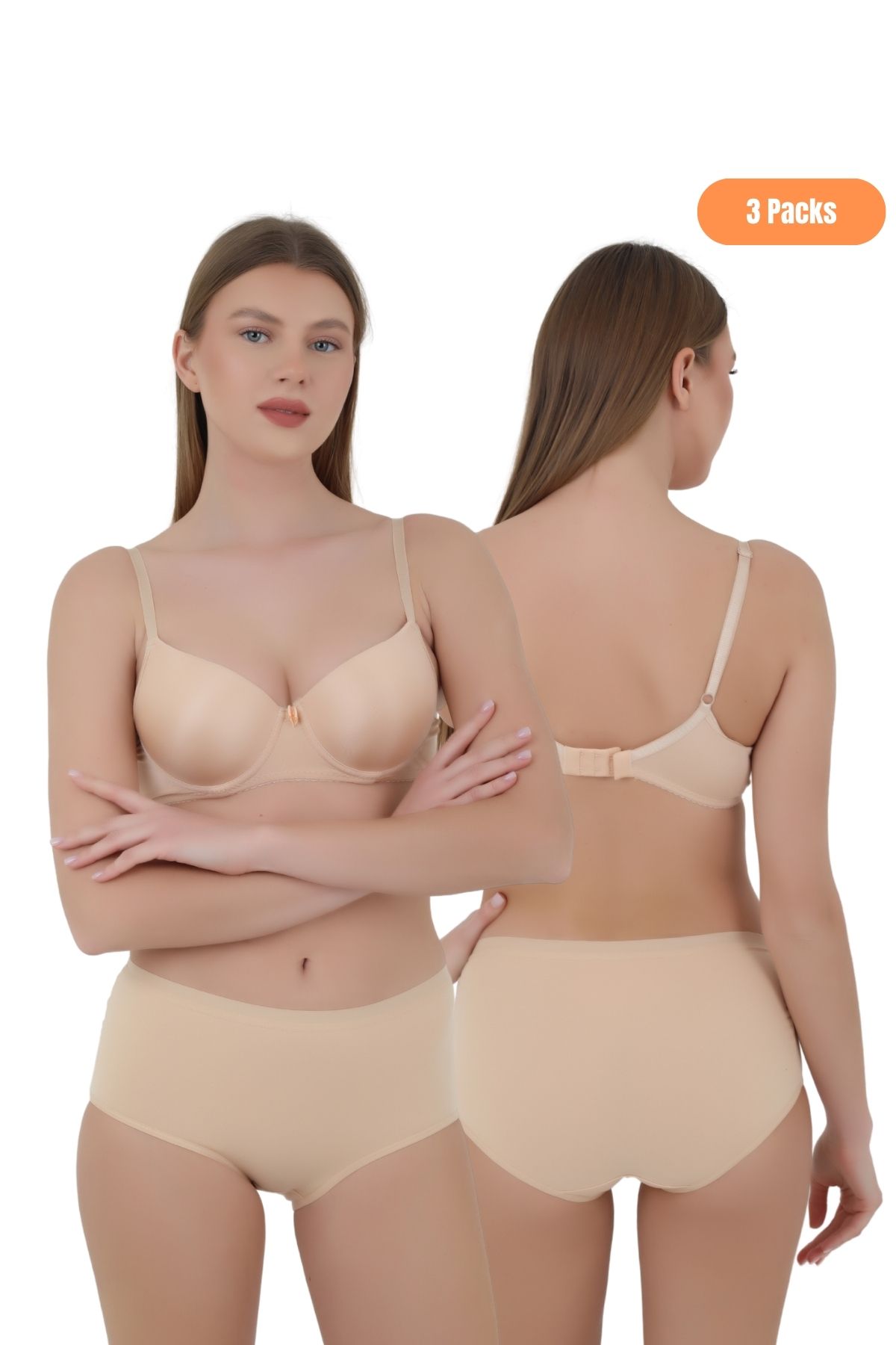 CNT-Women's High Waist Panties - Recovery Extra Soft Set of 3 (Black, White, Ten Color) 1