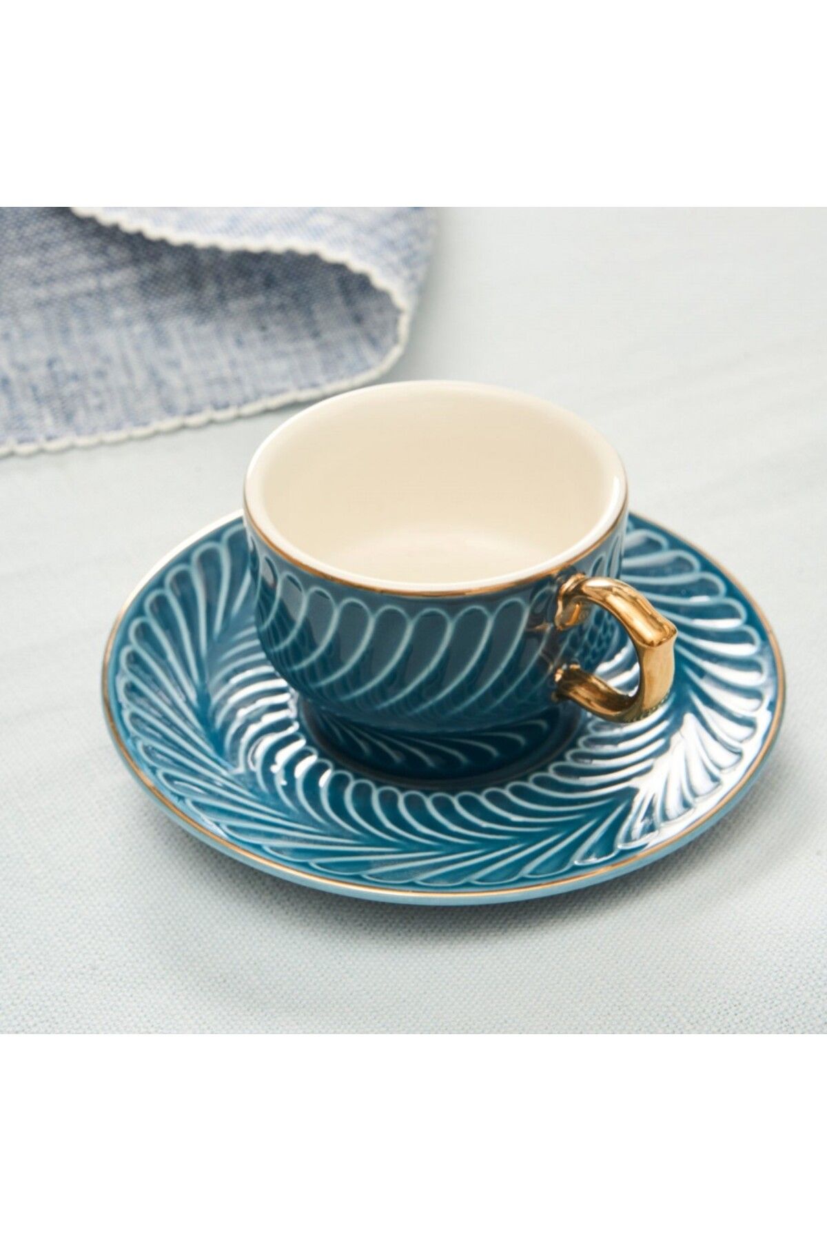 Karaca-Olympian 90 ml 6-teiliges Kaffeeset, Blau 3