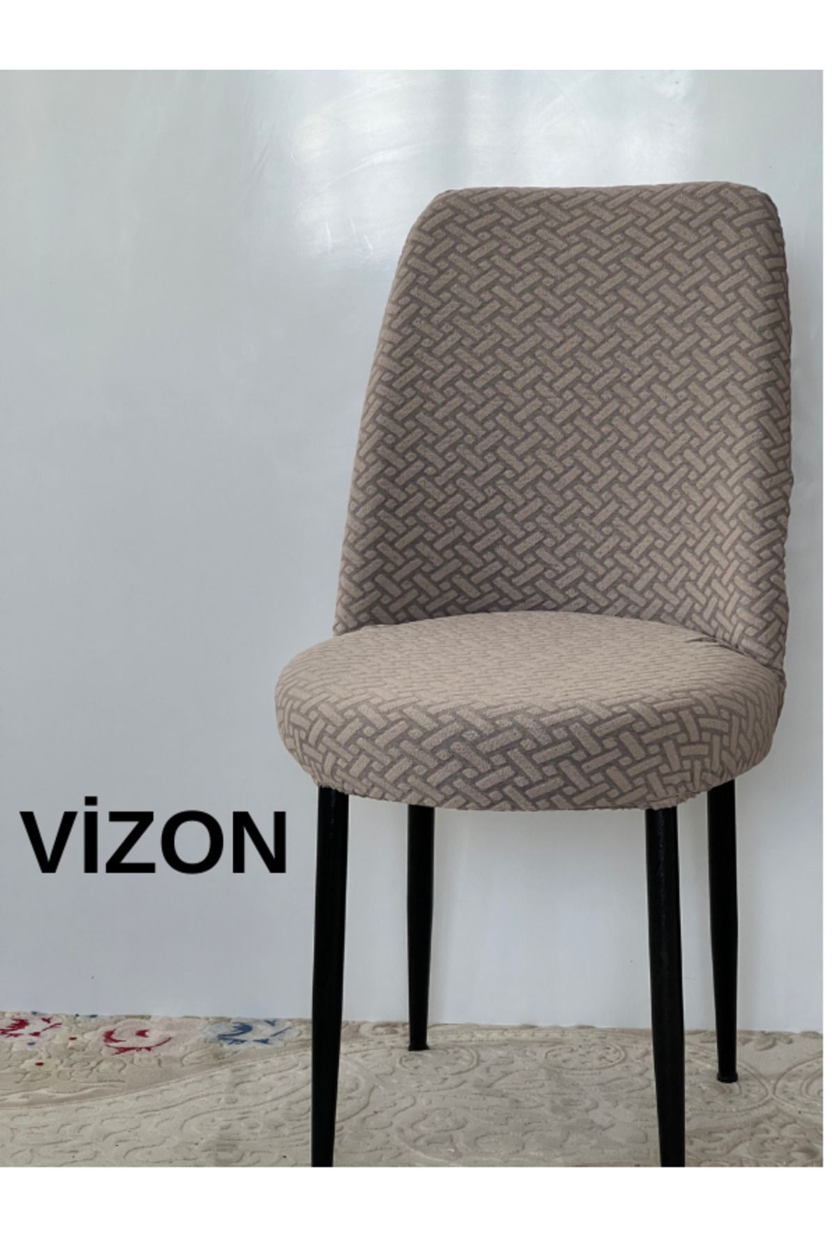 uytm-Husa de scaun ovală jacquard cu model de cărămidă cu cauciuc, husă de scaun flexibilă lavabilă 2