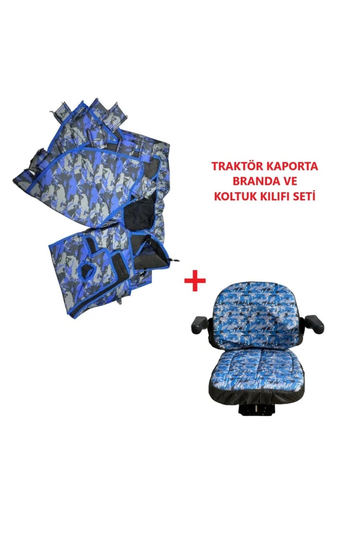 TarımGaraj New Holland TT 4.60 S Traktör Kaporta Kılıfı Branda ve Koltuk Kılıfı Seti