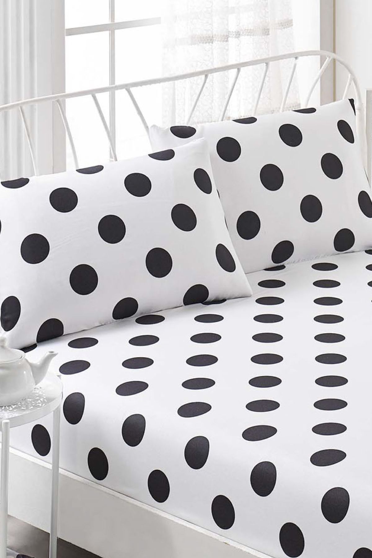 Eponj Home-DouBle Pes Elastic Sheet Set - B&W Point 2