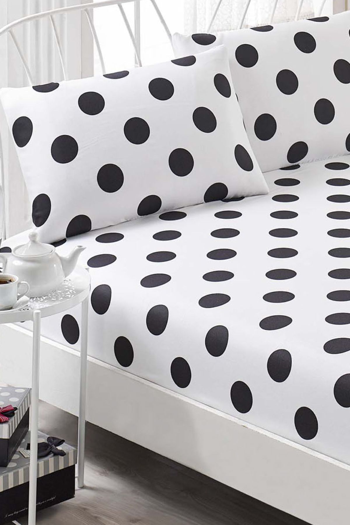 Eponj Home-DouBle Pes Elastic Sheet Set - B&W Point 4