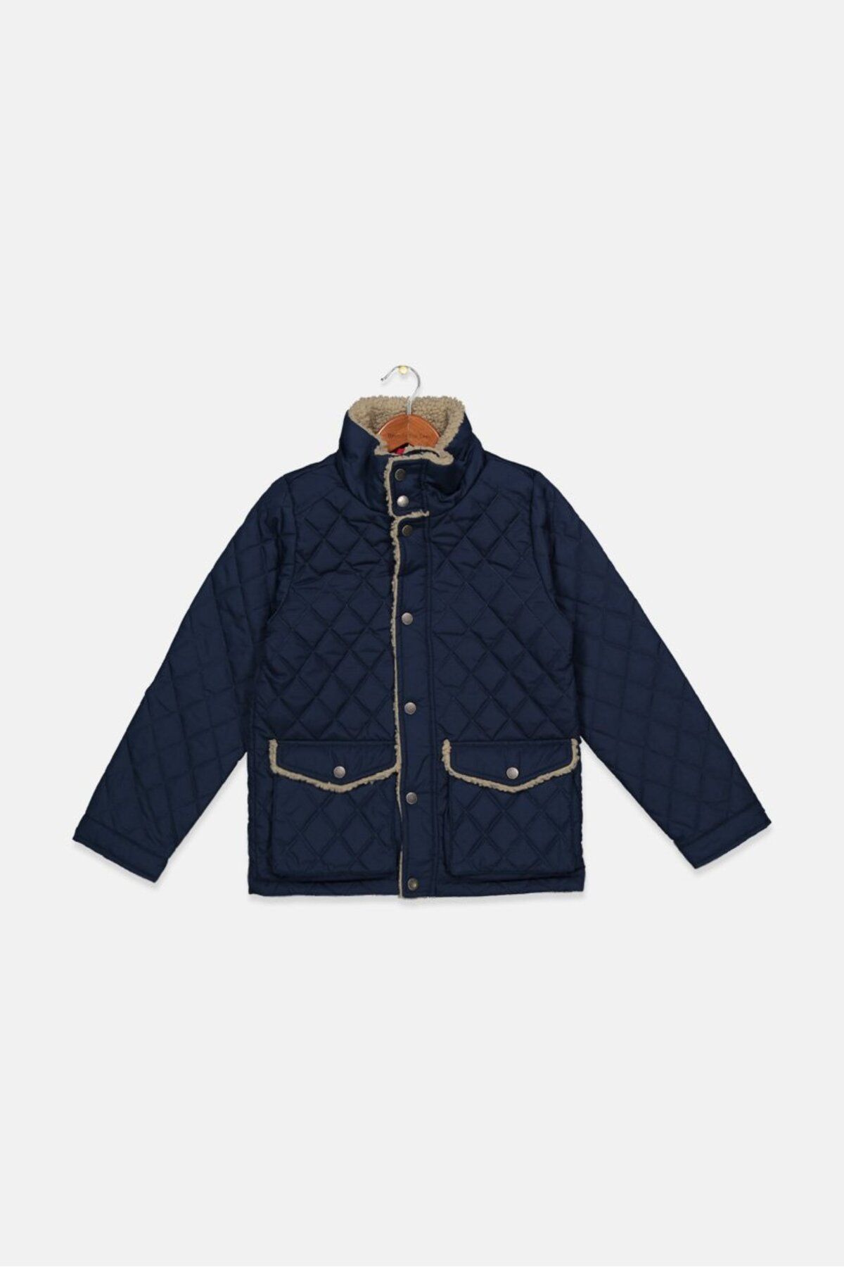 Vince Camuto-Kids Boy Quilted Long Sleeve Jacket, Navy  Blue 1