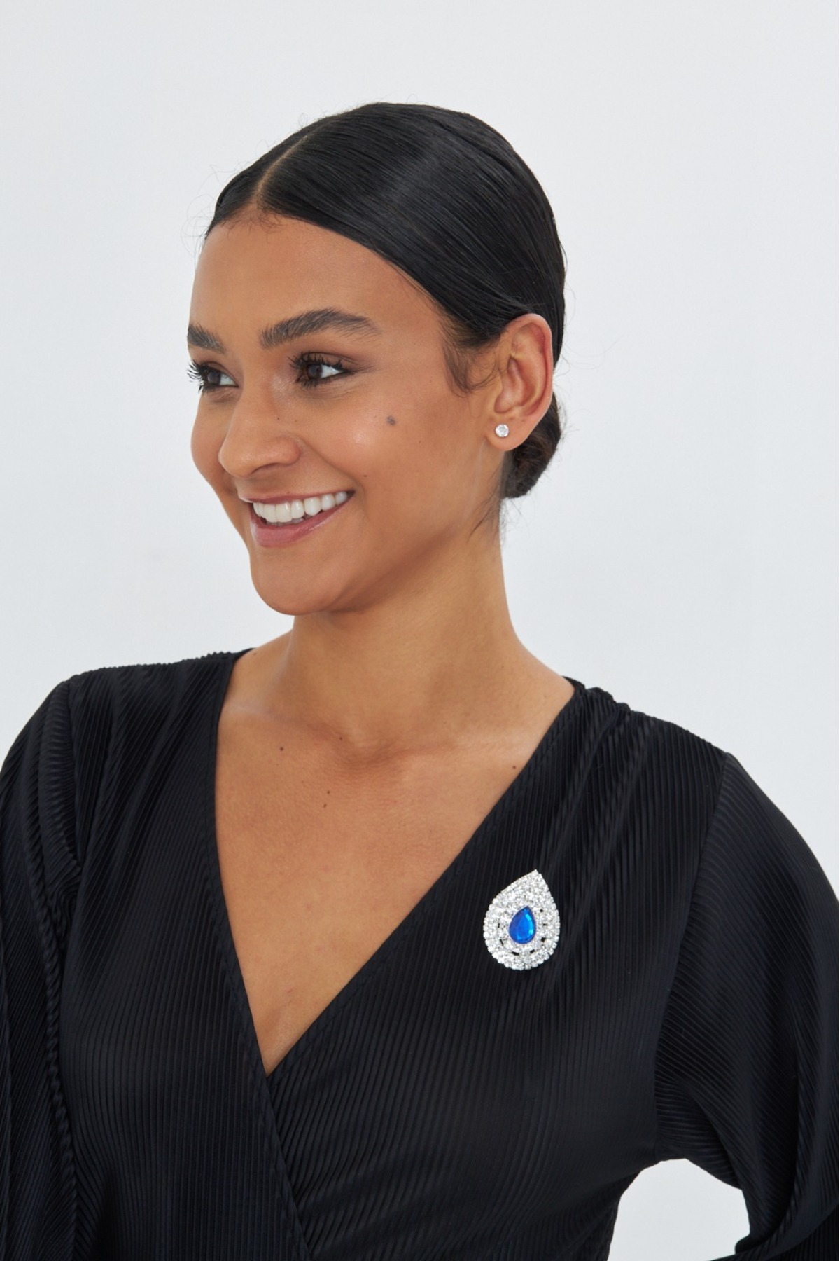 4 Adet Renkli Kombin Damla Broş Yaka Broş