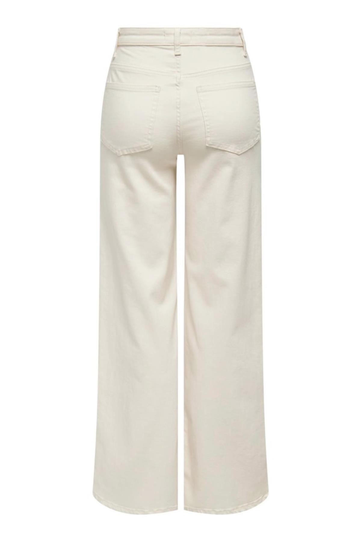 ONLY  Kadın Yüksek Bel Wide Leg Crop Jean Pantolon - Madison Blush - Görsel 2